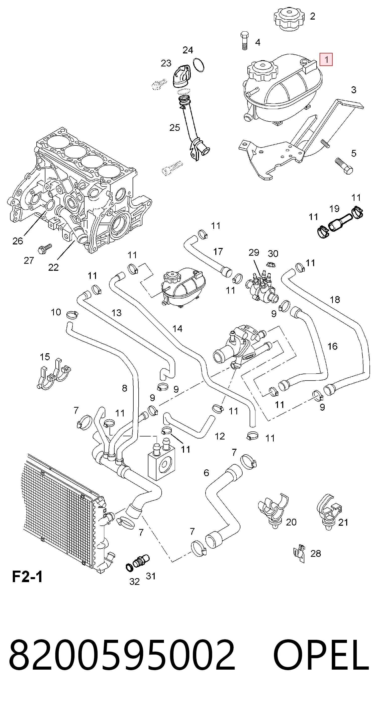 Compre Tanque de expansão do sistema de esfriamento Renault Master 2