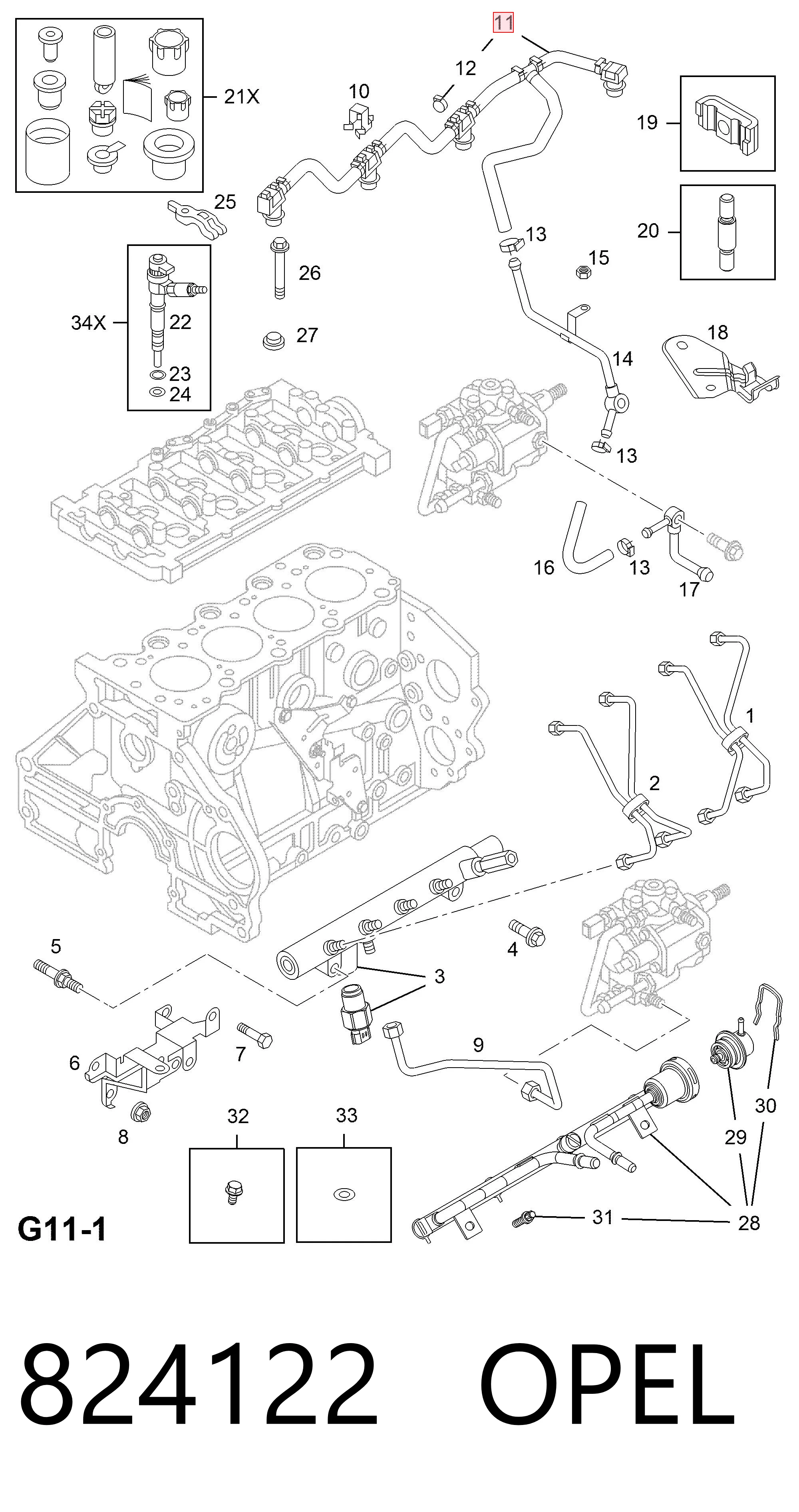 Compre 98134951 Peugeot/Citroen Tubo de combustível, inverso desde os injetores