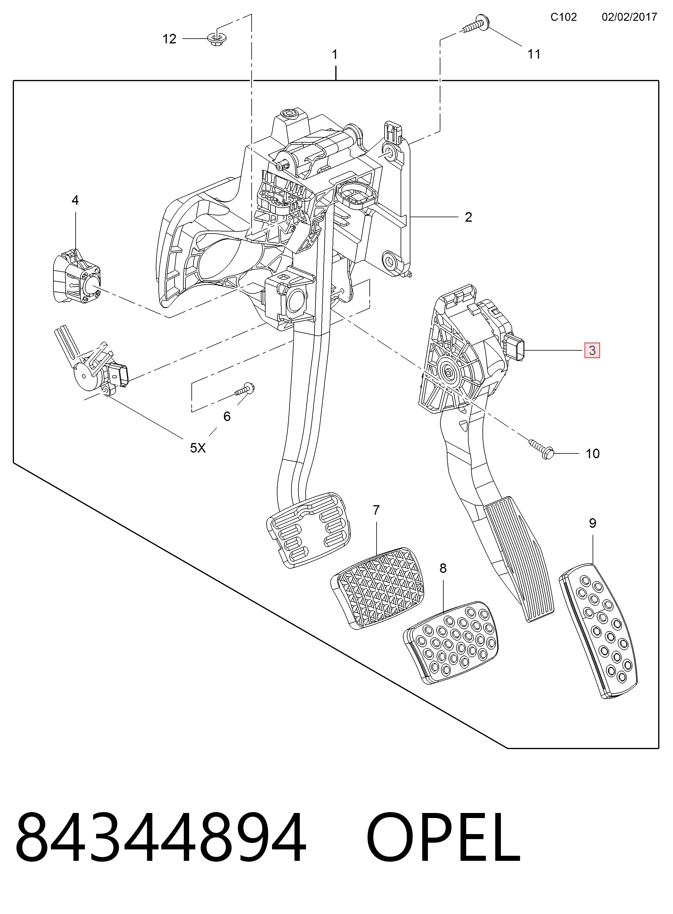 Pedal de gás (de acelerador) General Motors 84219168 preço, a partir de 173,14 USD