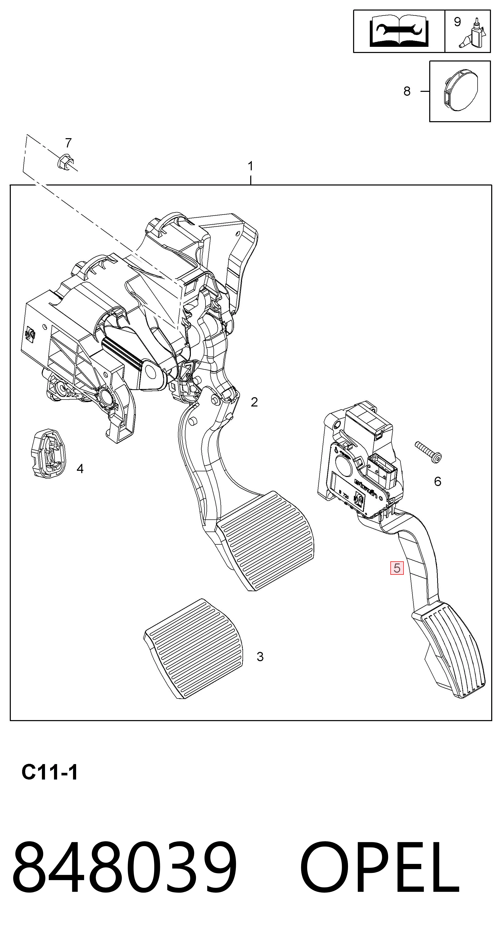 Compre 13305806 Peugeot/Citroen Pedal de gás (de acelerador)
