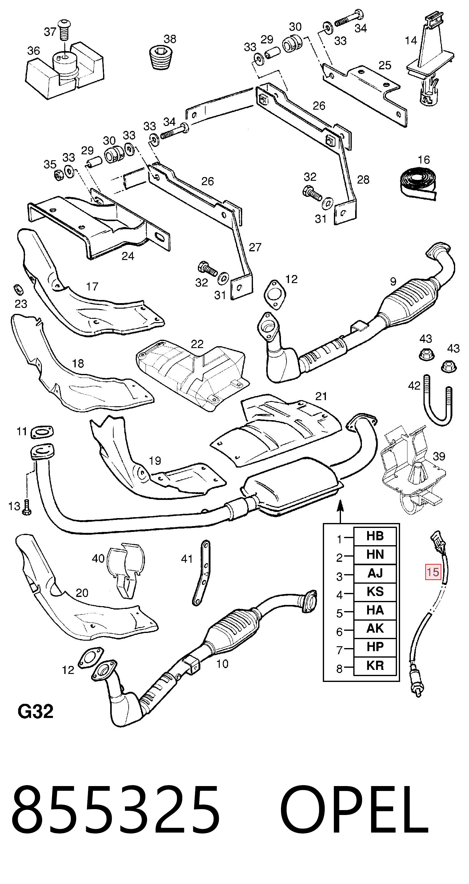  para Opel Omega  (25, 26, 27)