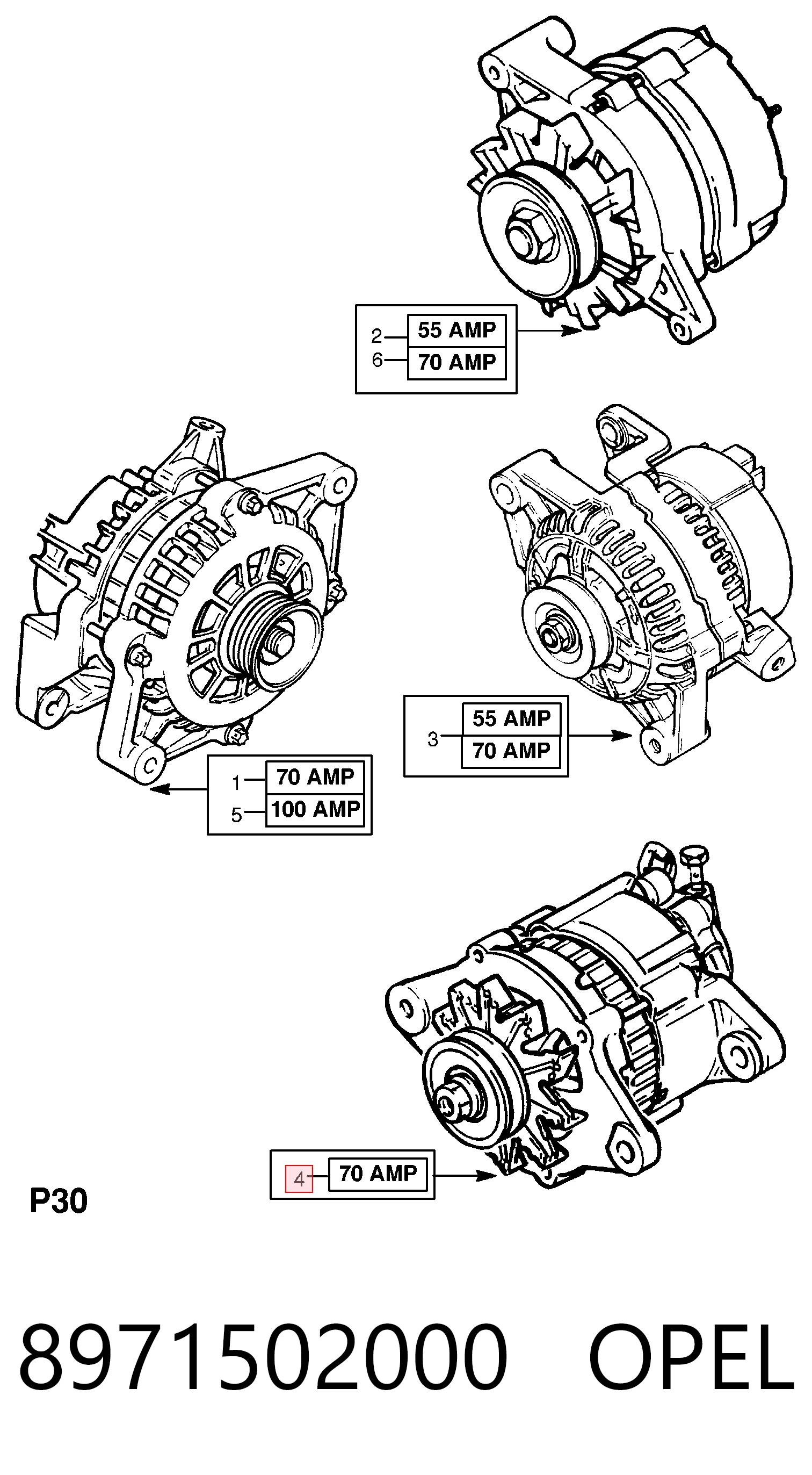 8971502000 Opel Gerador