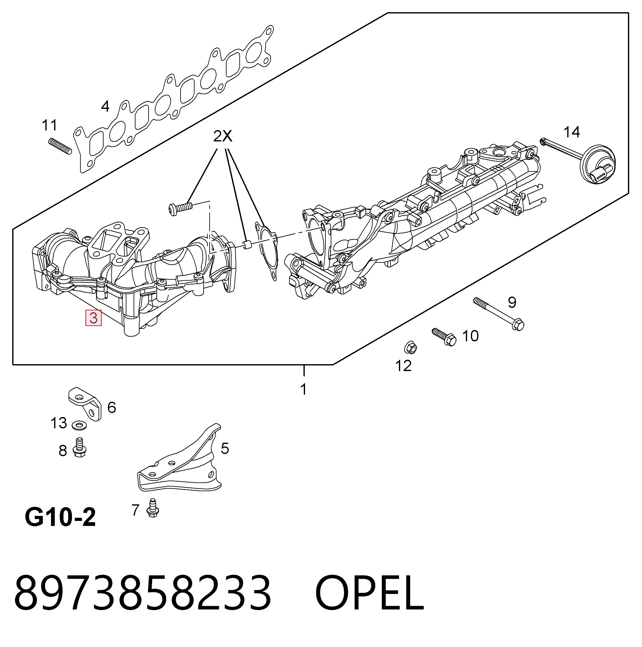  Tubo coletor de admissão Opel Astra J sedan (69) (2012 - 2015) J