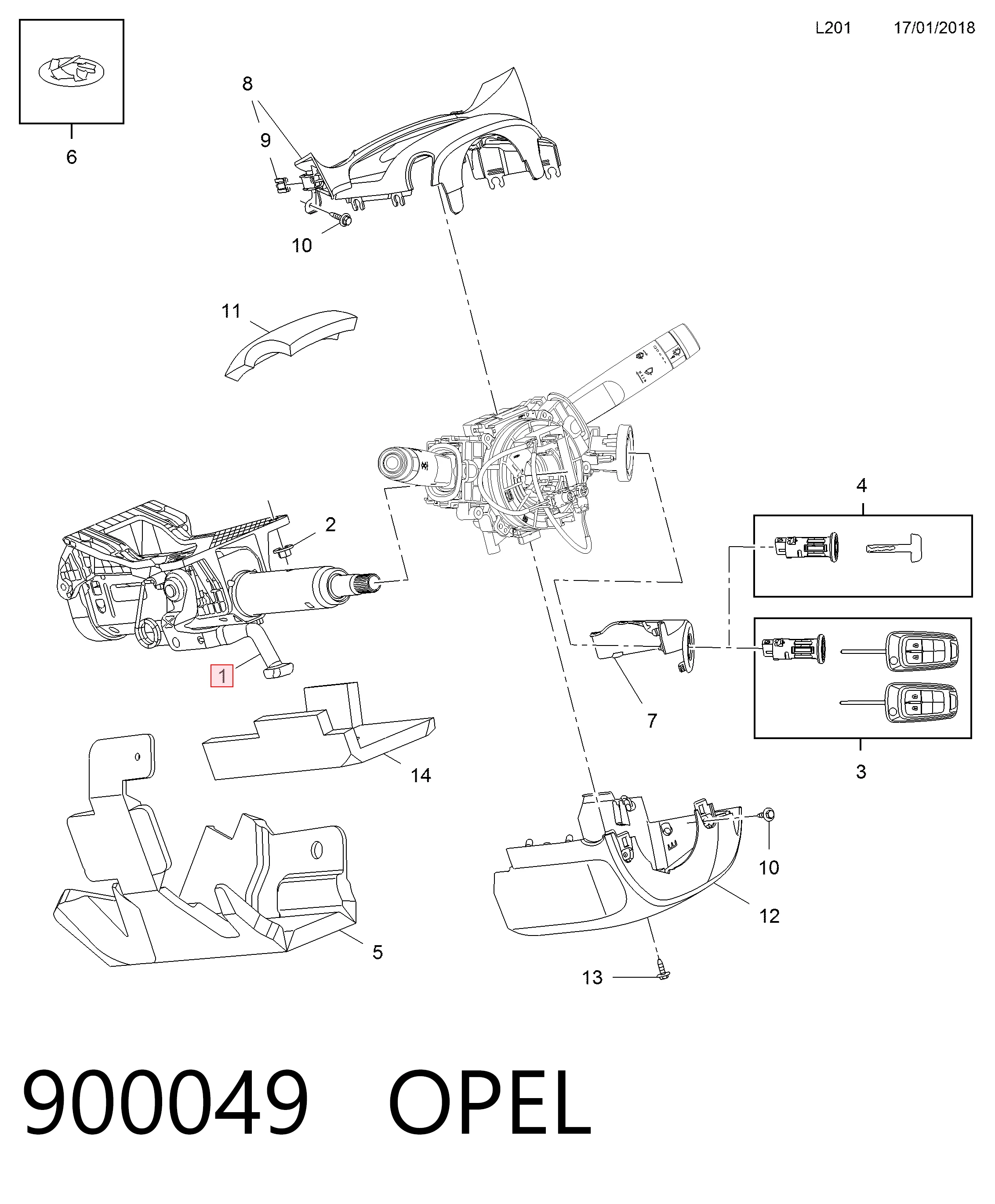 Compre Coluna da direção Opel Astra 