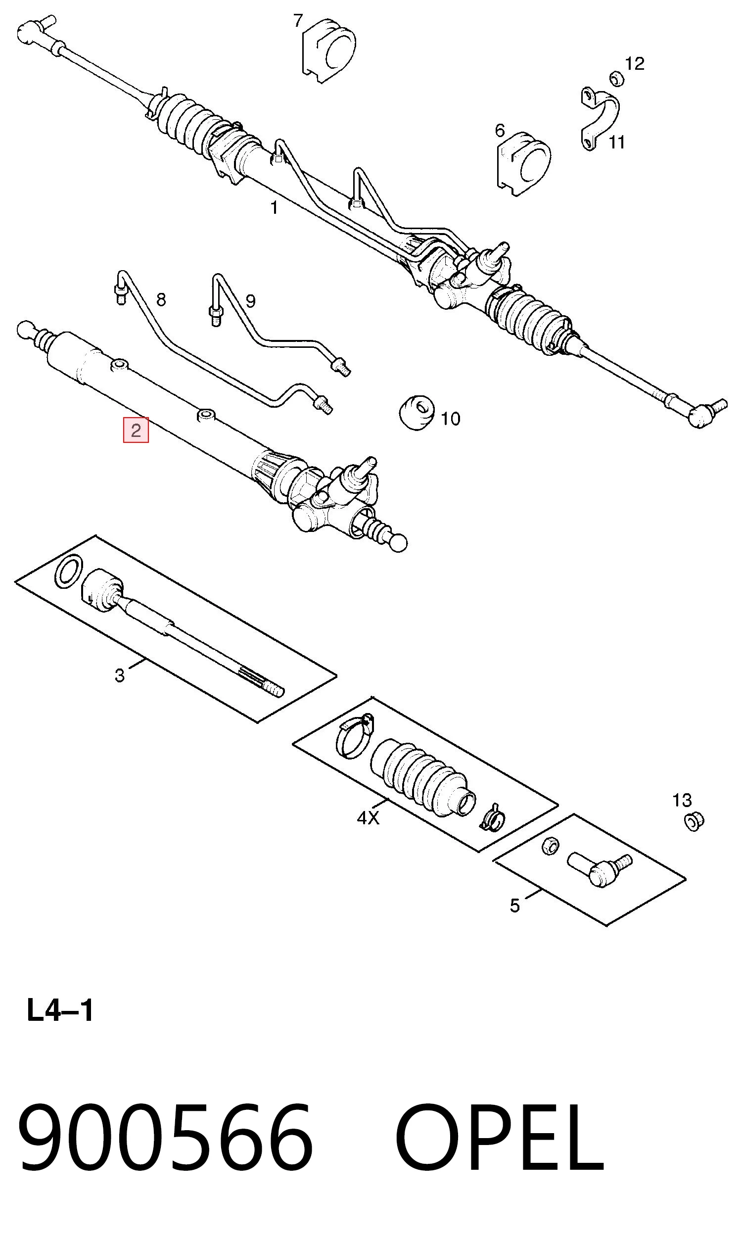 Cremalheira da direção Opel Frontera B 6B