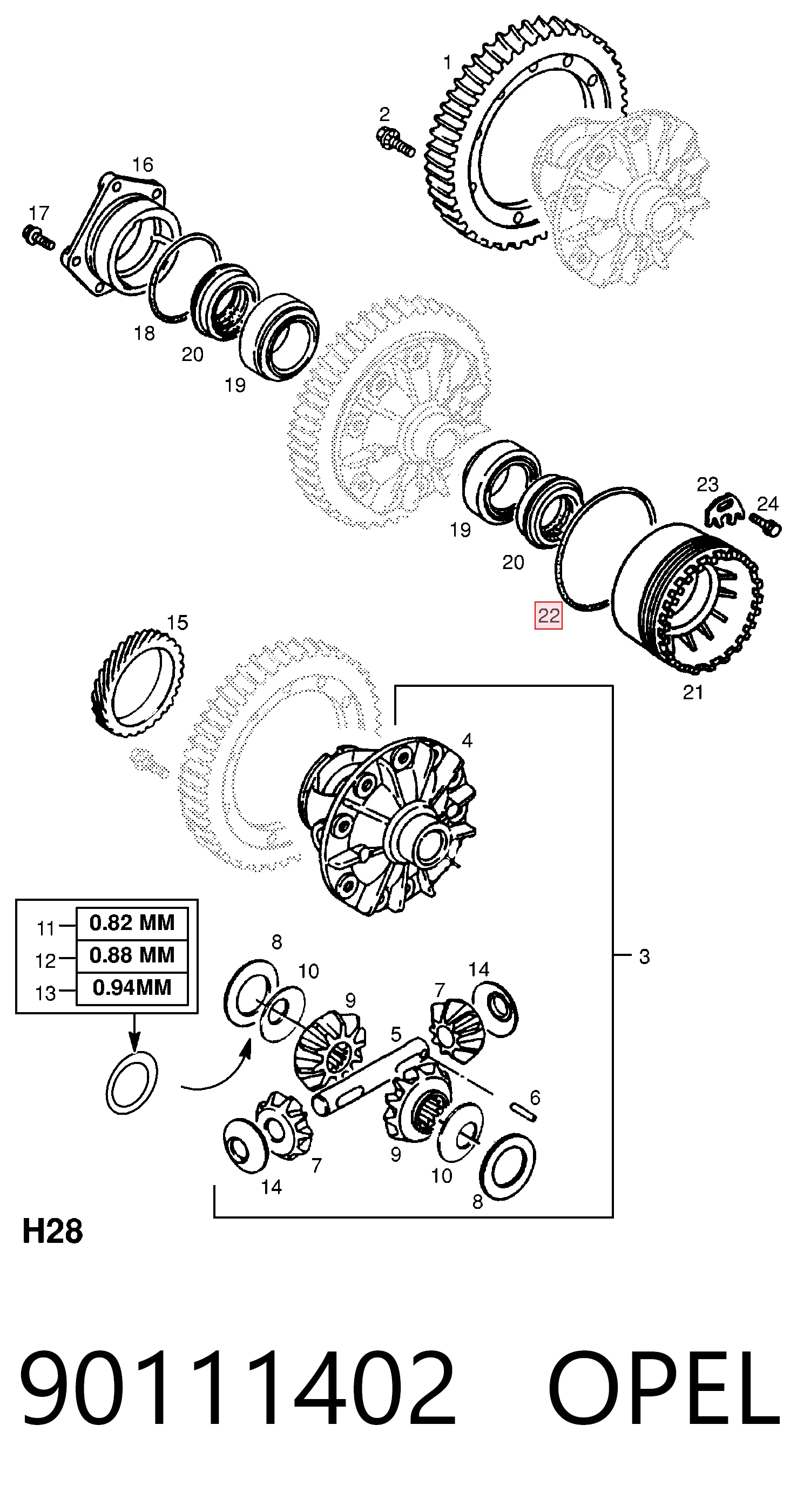 Bucim da Caixa Automática de Mudança (de árvore de saída/secundária) Hyundai/Kia 96243158 preço, a partir de 3,61 USD