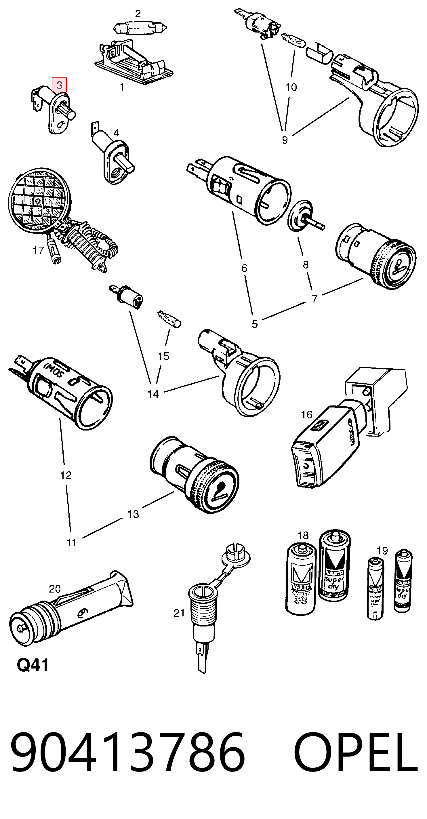 Sensor de fechamento de portas (interruptor de fim de carreira) 90057119 General Motors