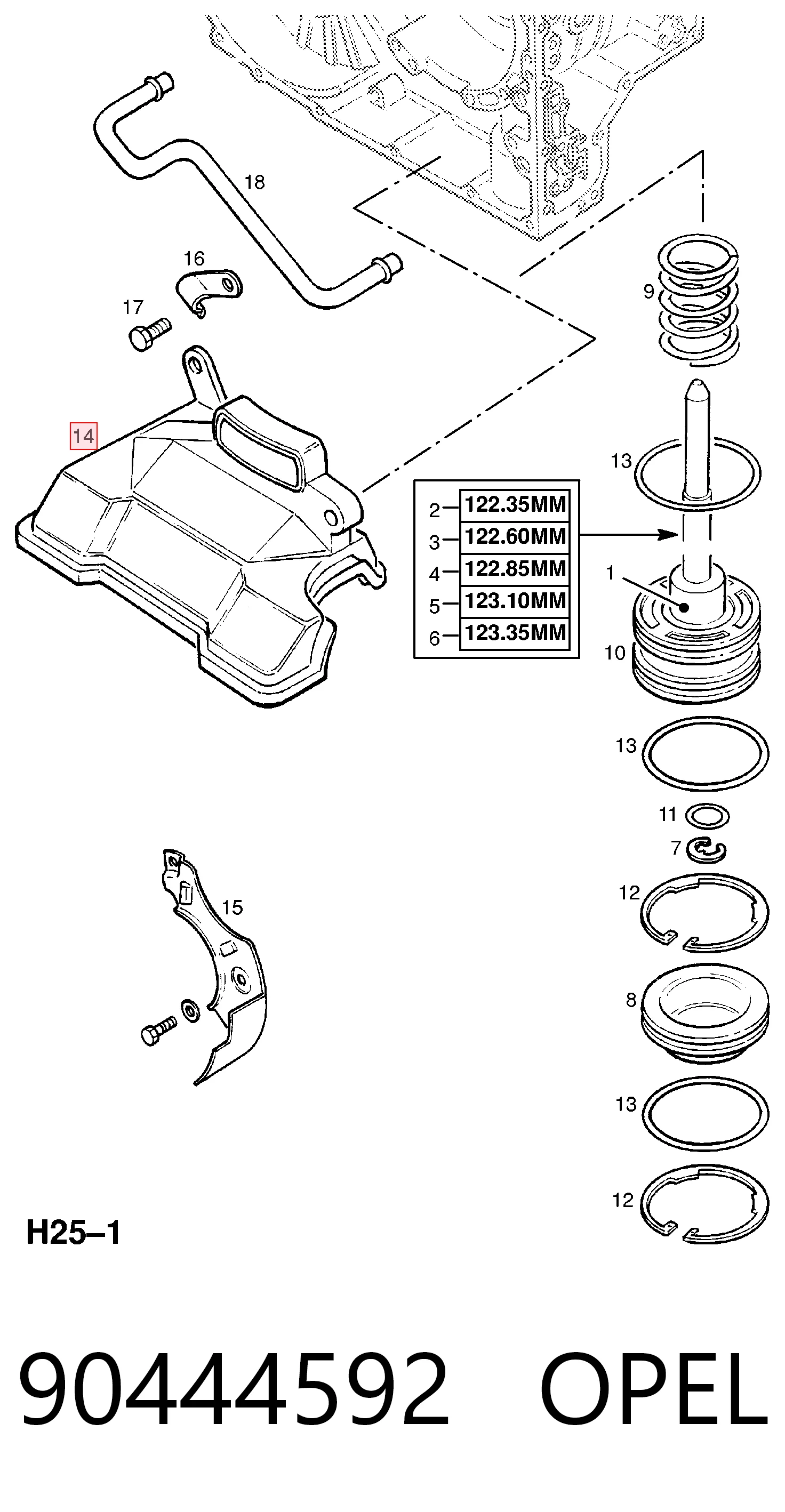 90444592 Opel Filtro da Caixa Automática de Mudança