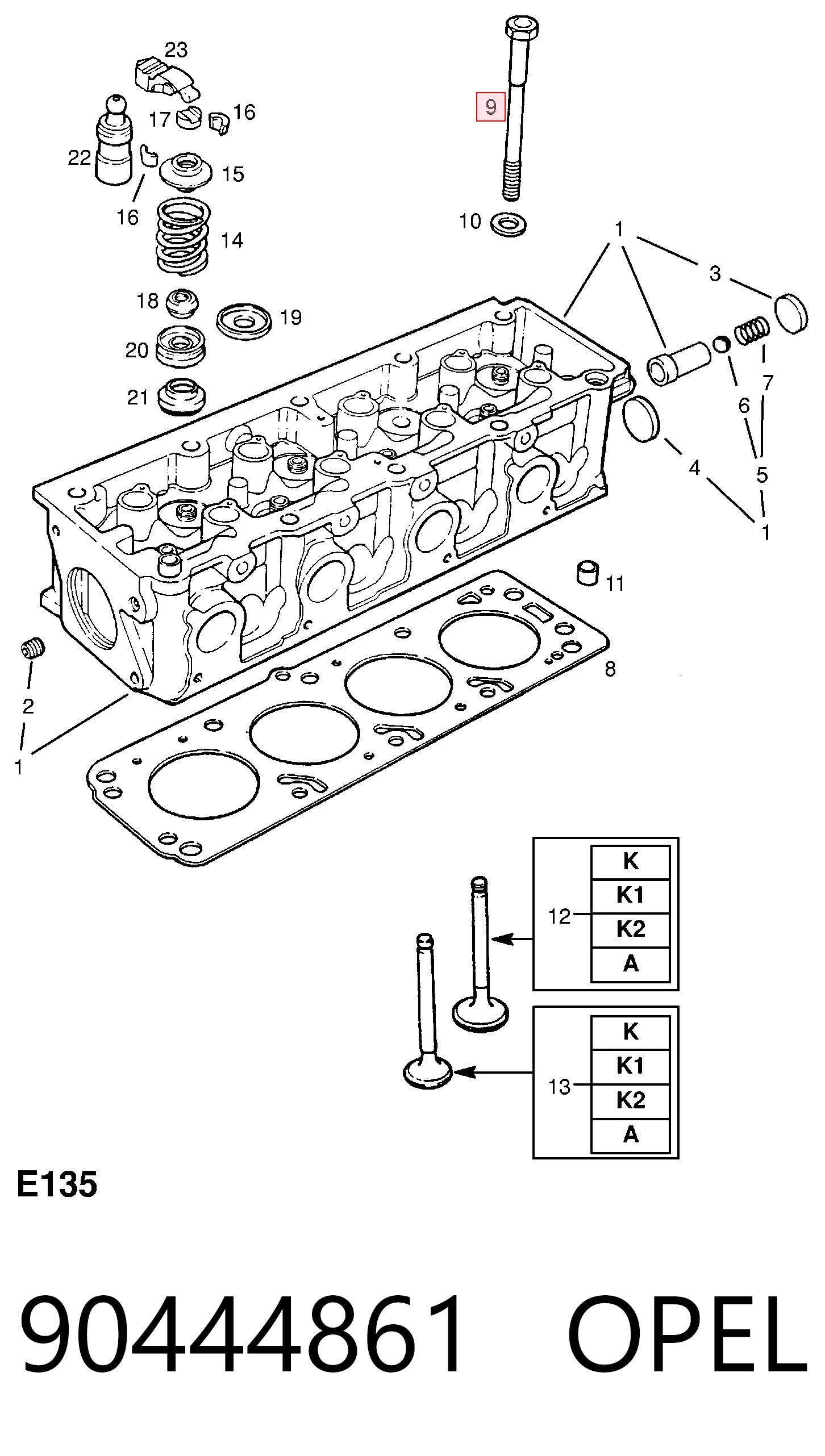 Parafuso de cabeça de motor (CBC) 8904448610 Isuzu