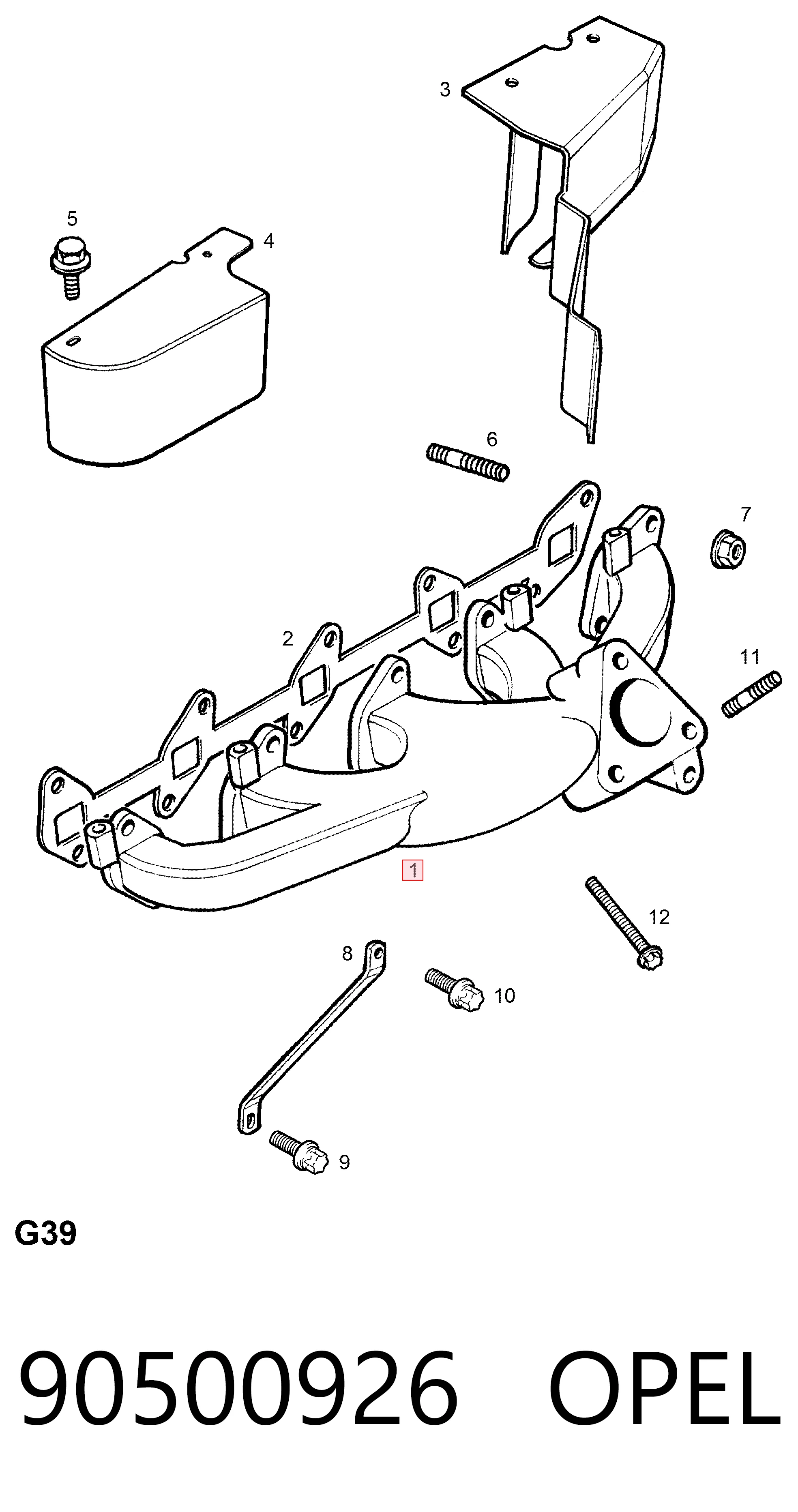 Tubo coletor de escape Opel Astra G сaixa (F70) (1998 - 2005) G