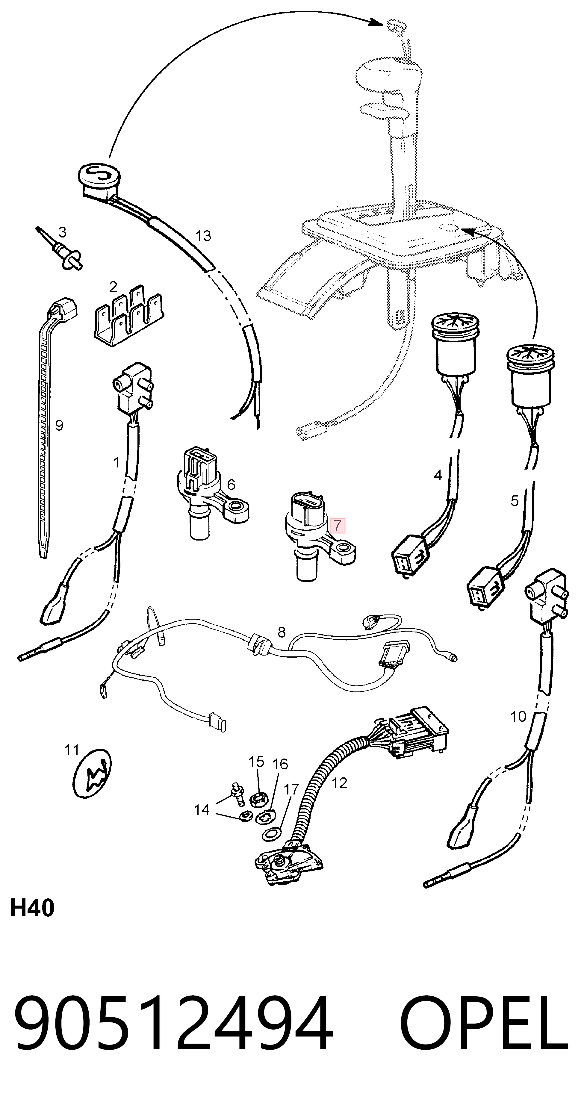 90512494 Opel Sensor de velocidade