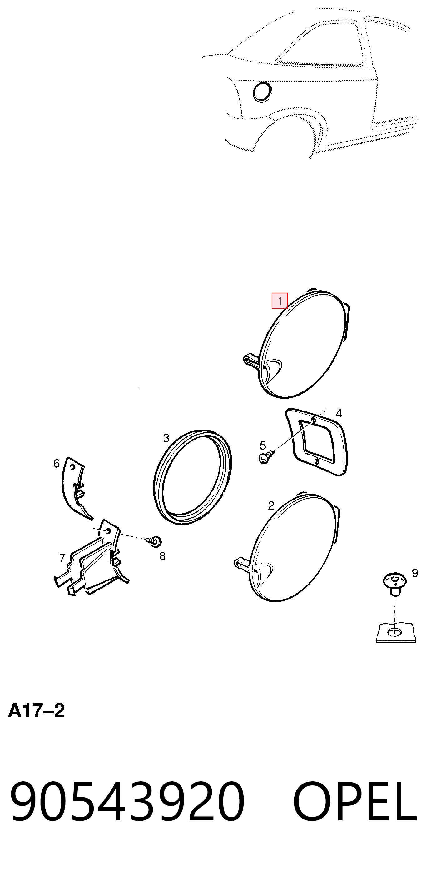 Alcapão do tanque de combustível para Opel Astra G F48, F08