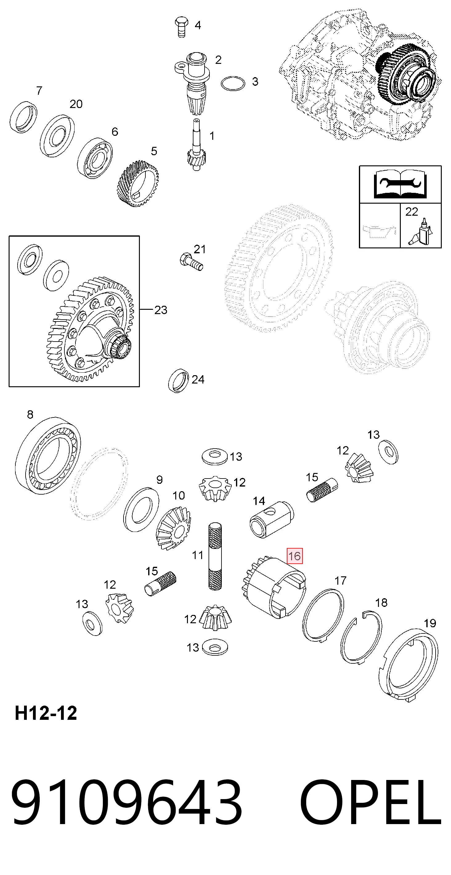 8200101042 Nissan/Infiniti Satélite de diferencial