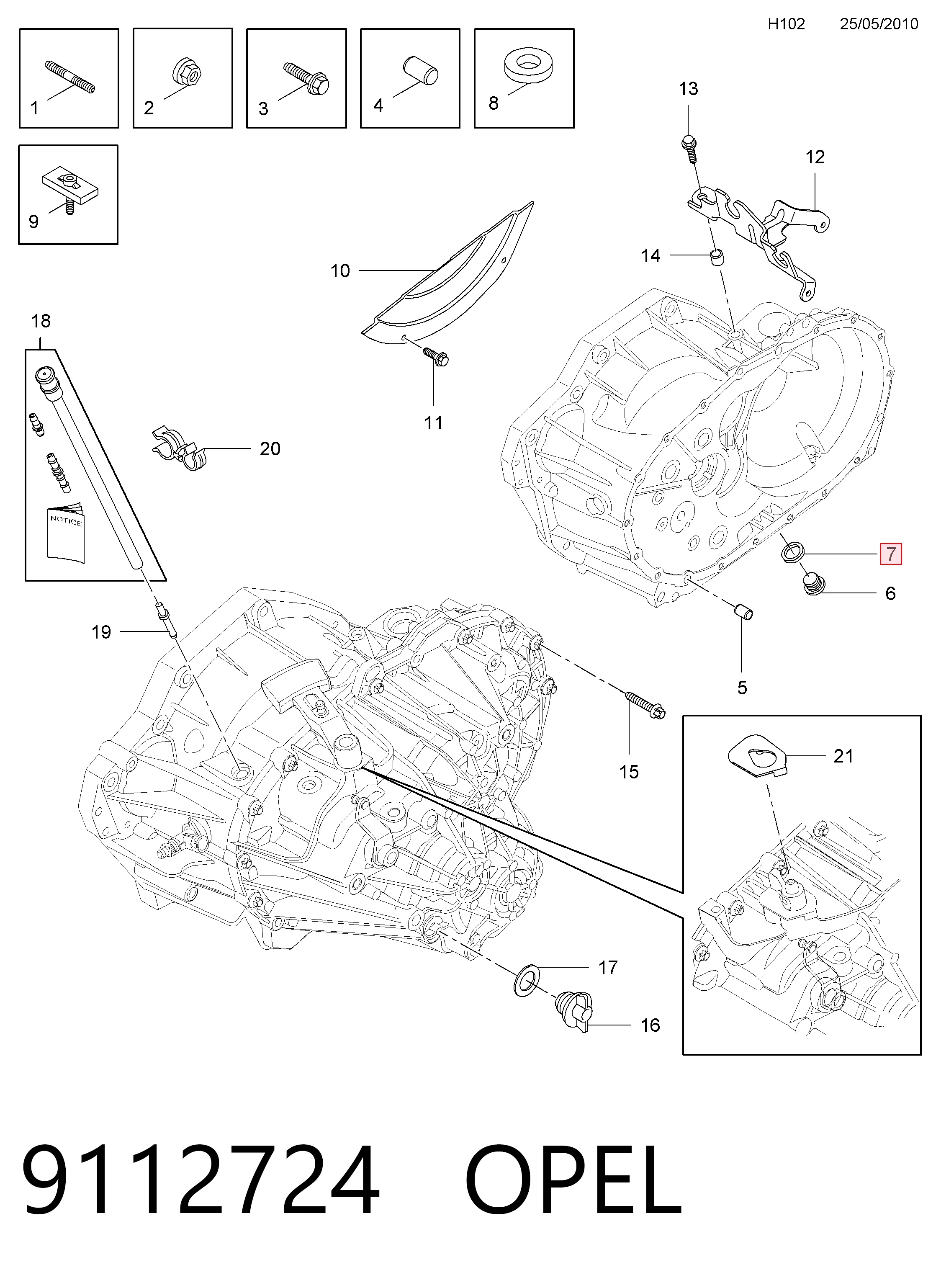 Vedante de rolha de panela de motor 7703062062 VAG