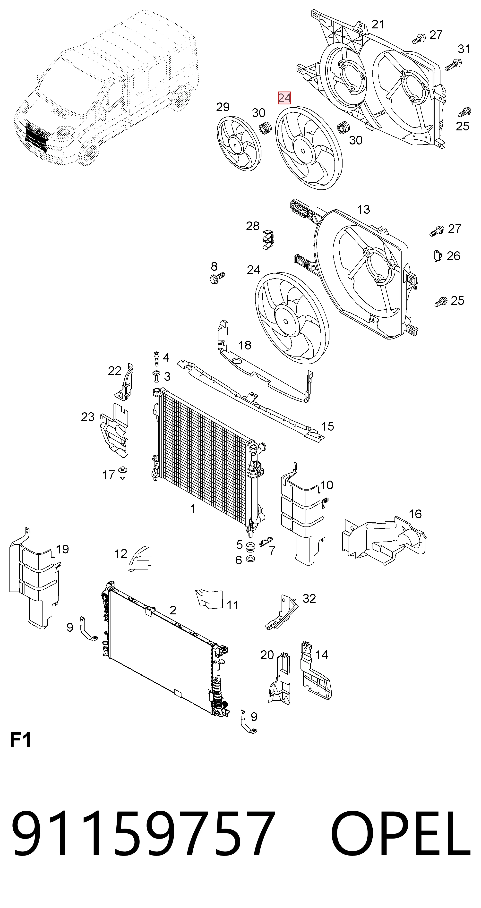 Ventilador elétrico de esfriamento montado (motor + roda de aletas) 9212000Q0K Nissan/Infiniti