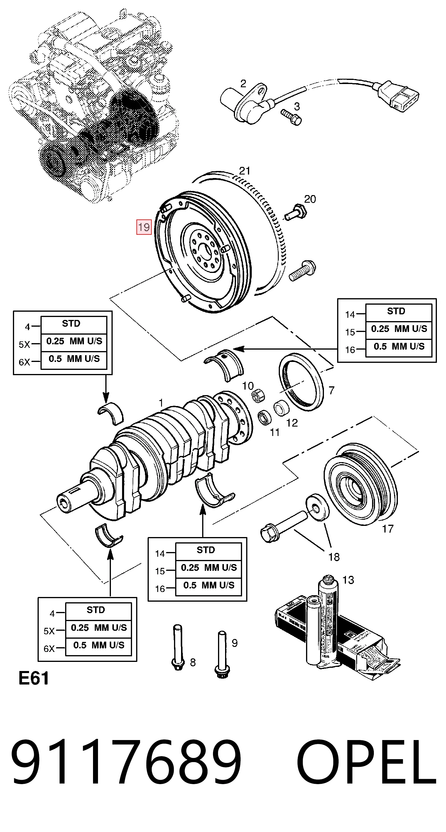 Volante de motor para Opel Frontera B 6B
