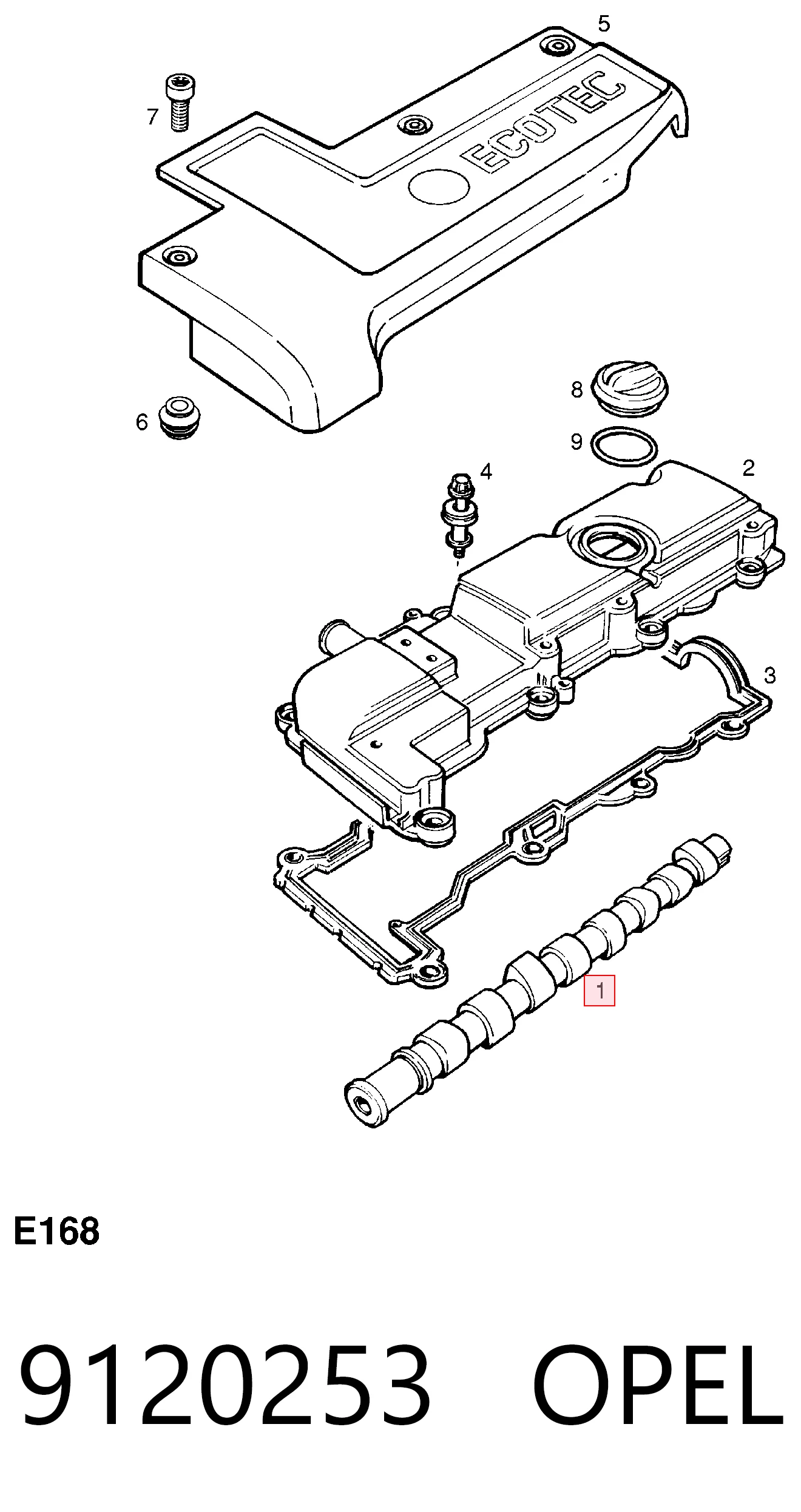 Árvore distribuidora de motor Opel Frontera B 6B