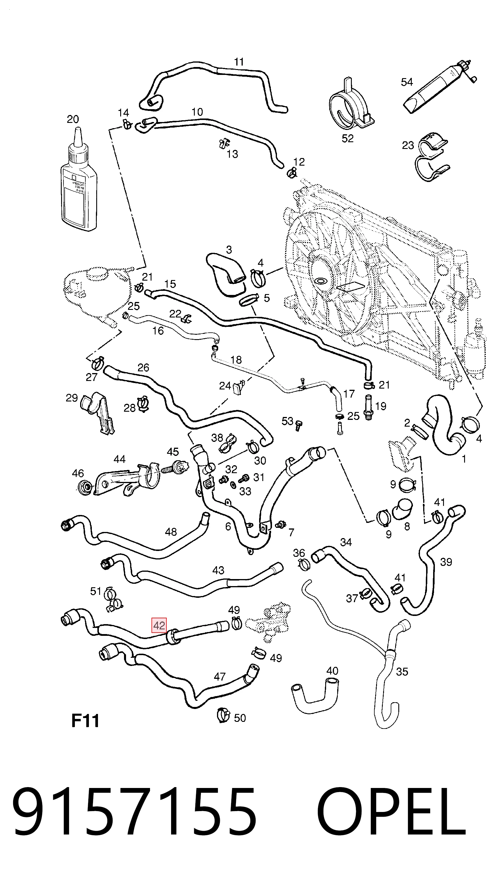 Compre 9157155 General Motors Mangueira (cano derivado) de esfriamento do gerador, fornecimento