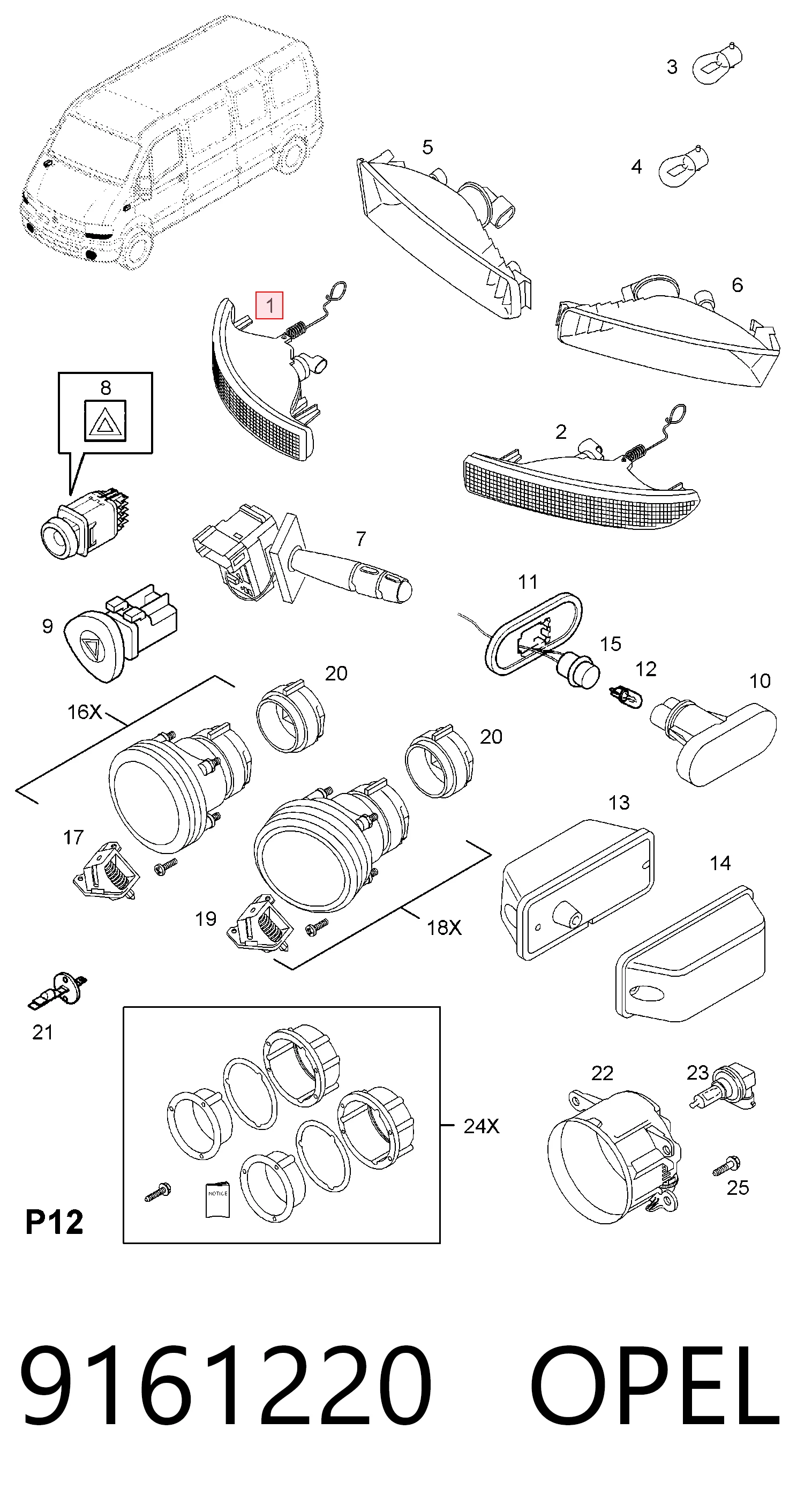 Pisca-pisca direito LLD641 Magneti Marelli