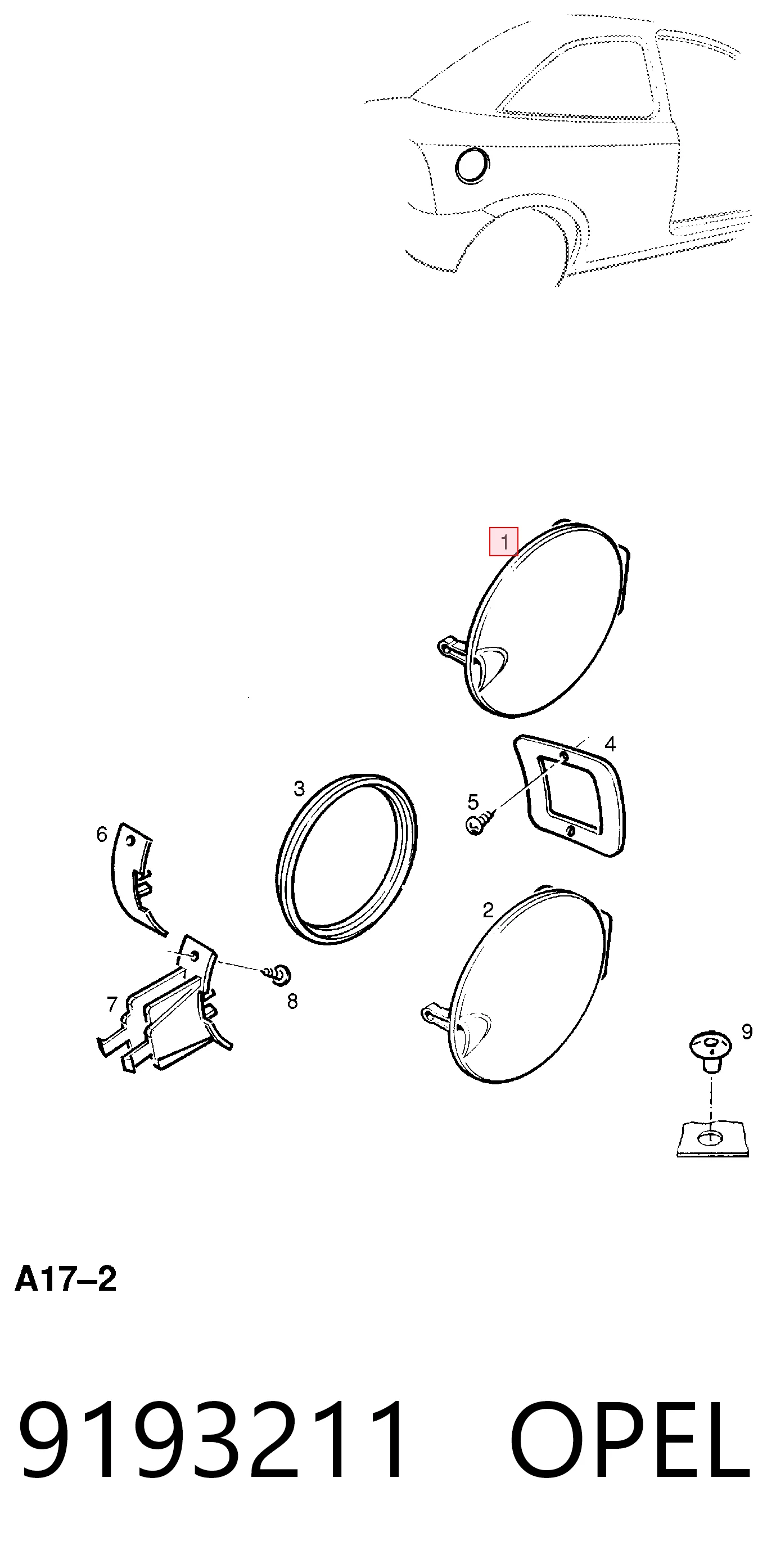 Alcapão do tanque de combustível Opel Astra F69 ao melhor preço