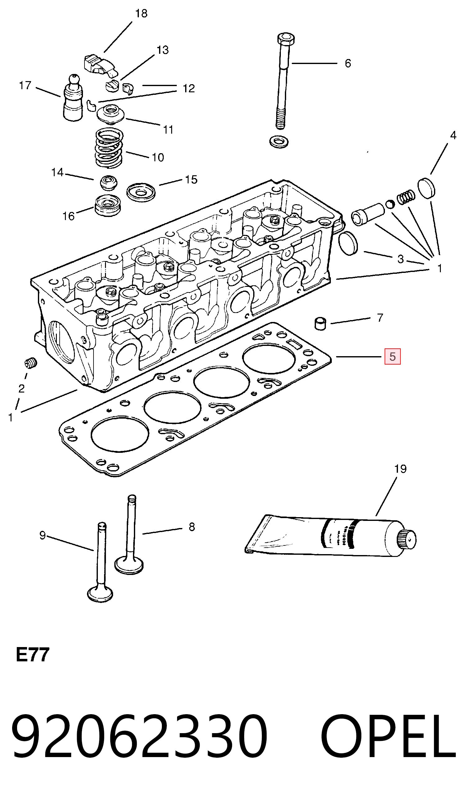  para Opel Omega  (16, 17, 19)