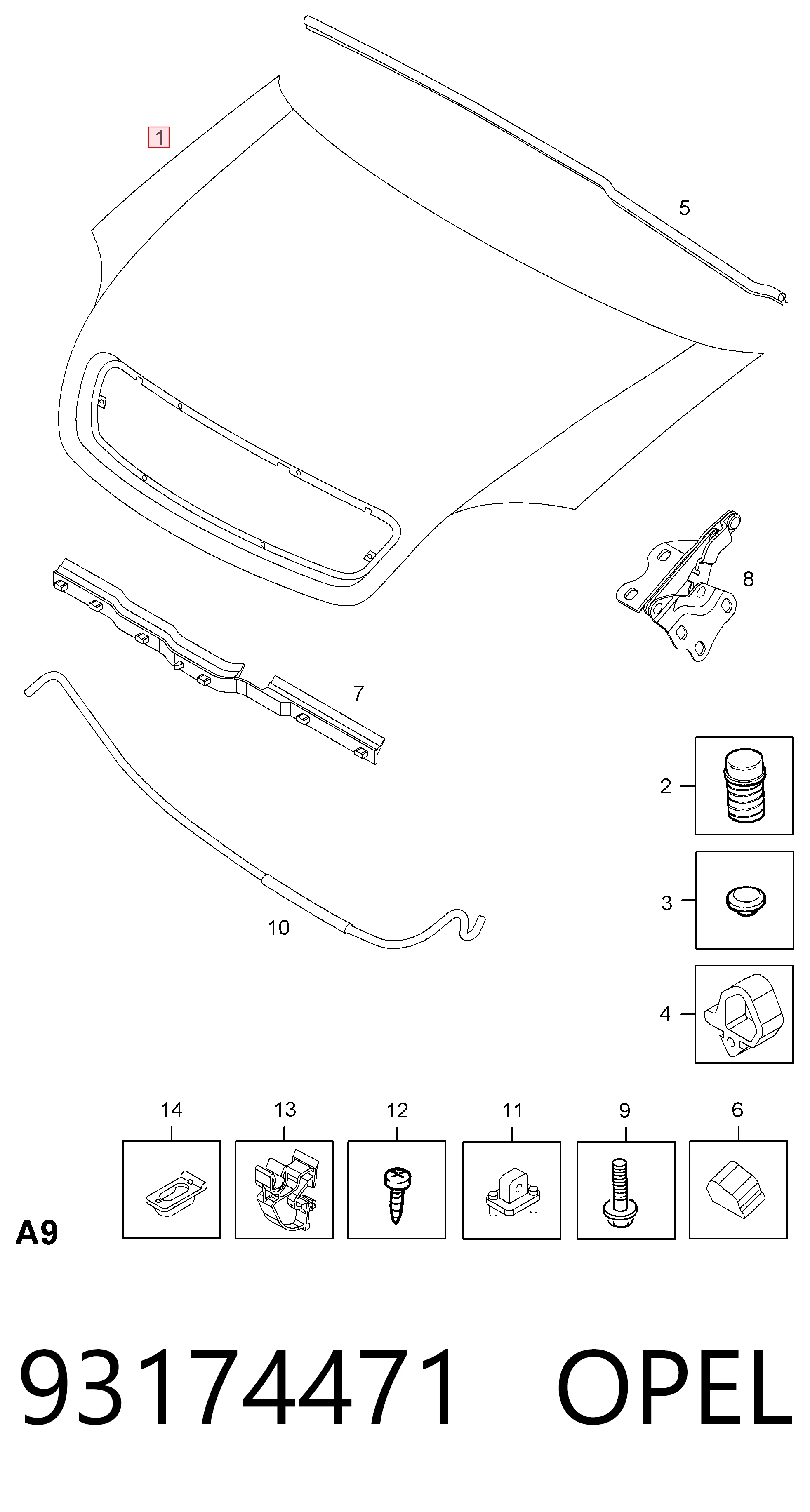 93174471 General Motors Capota
