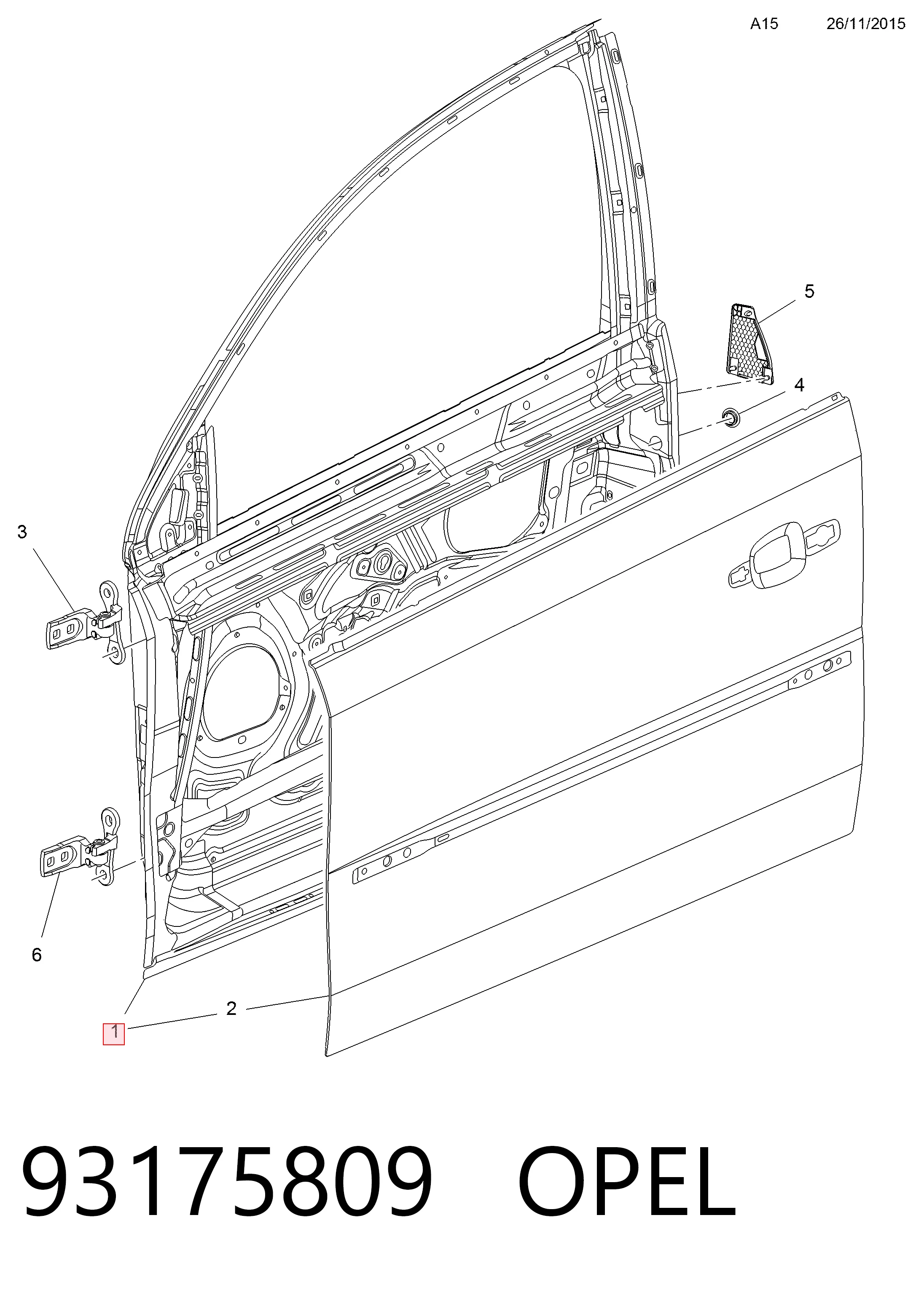 Porta dianteira esquerda Opel Vectra C 