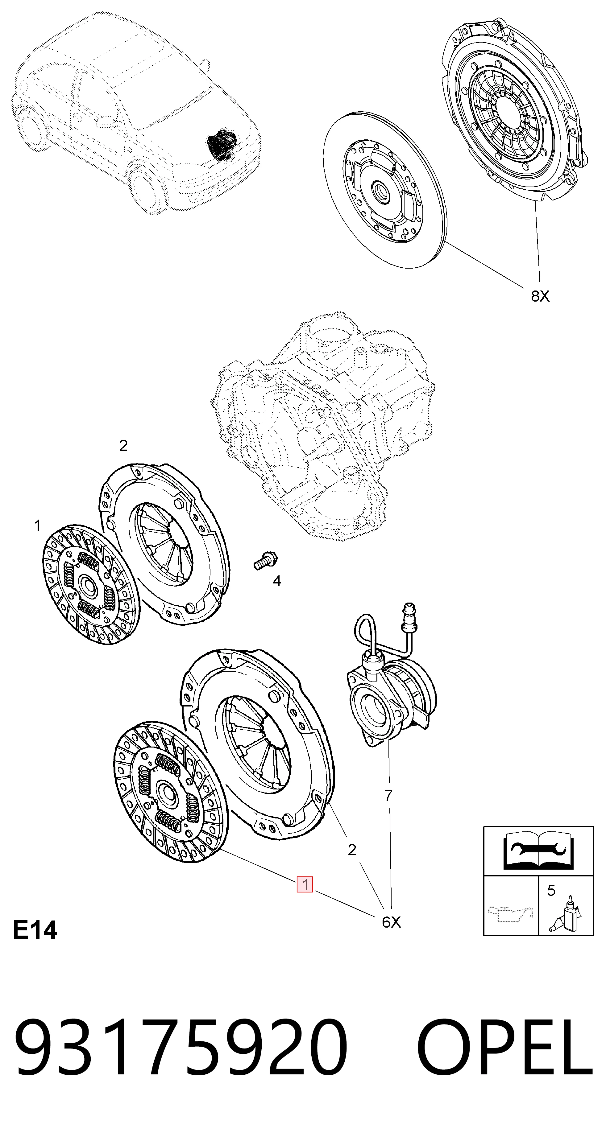 Compre 0664036 General Motors Kit de embraiagem (3 peças)