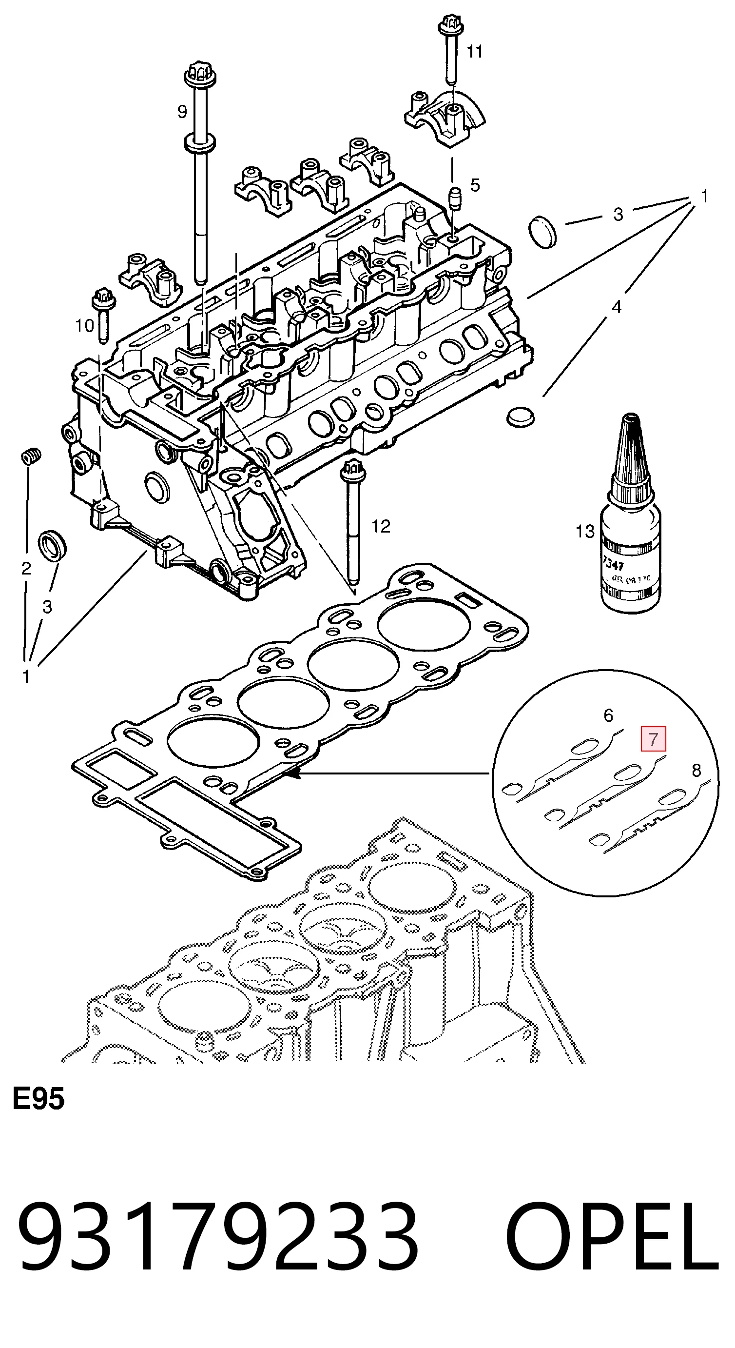 8701681 Kamoka Vedante de cabeça de motor (CBC)