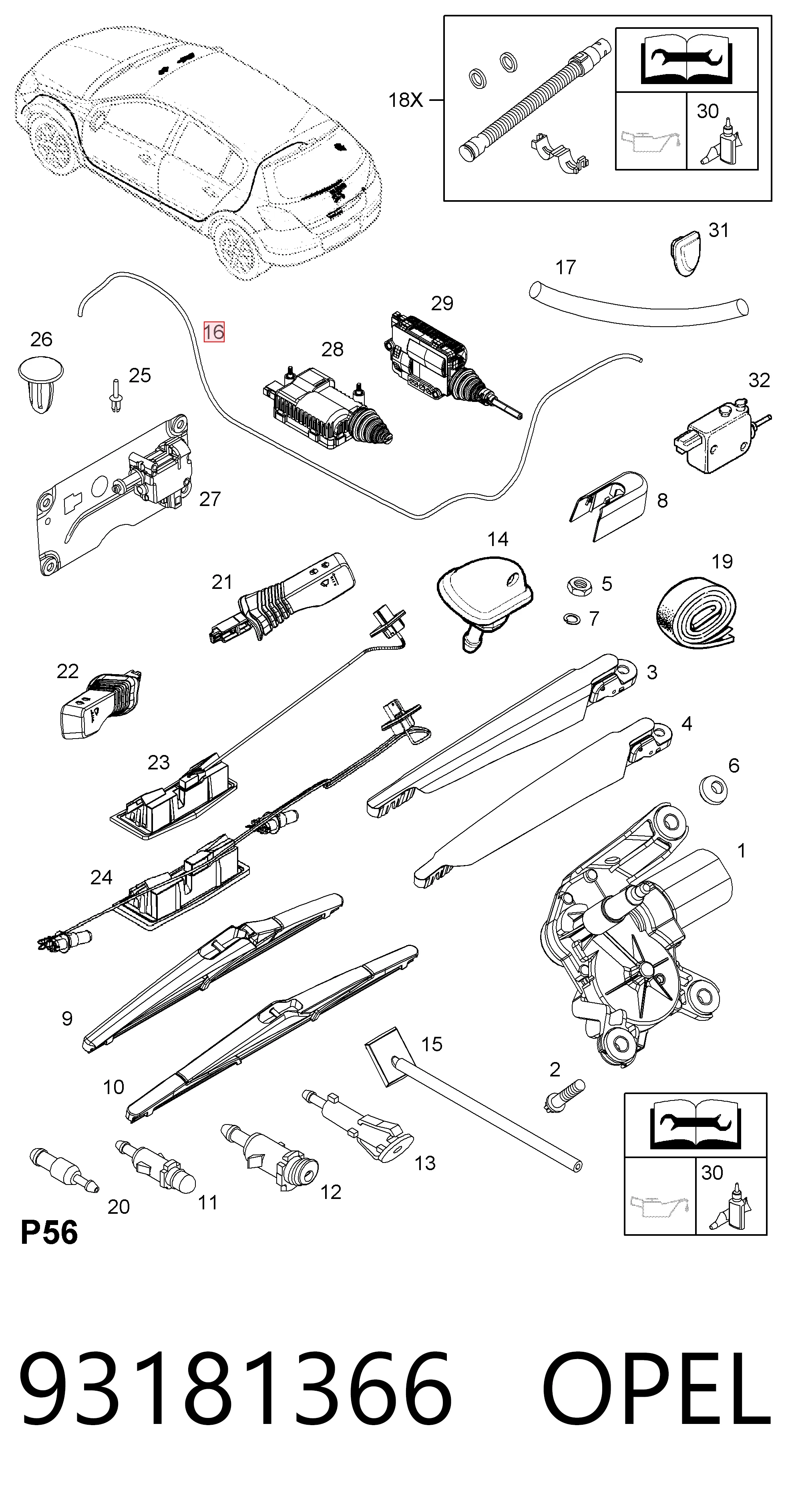 93181366 Peugeot/Citroen Mangueira de fluido para lavador de pára-brisas