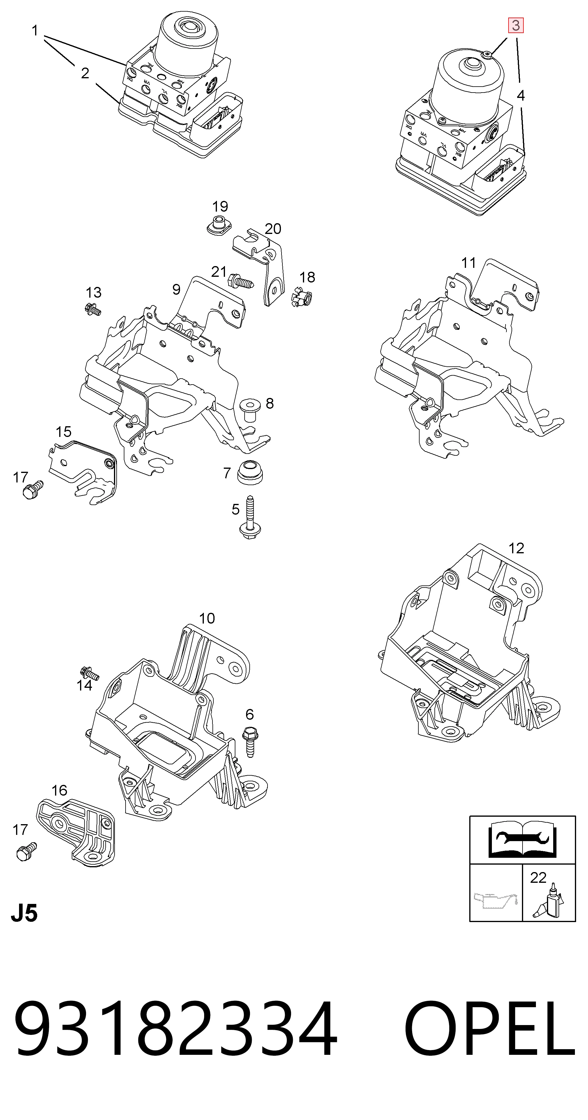  Unidade hidráulico de controlo ABS Opel Astra H TWINTOP conversível (L67) (2005 - 2010) H TWINTOP