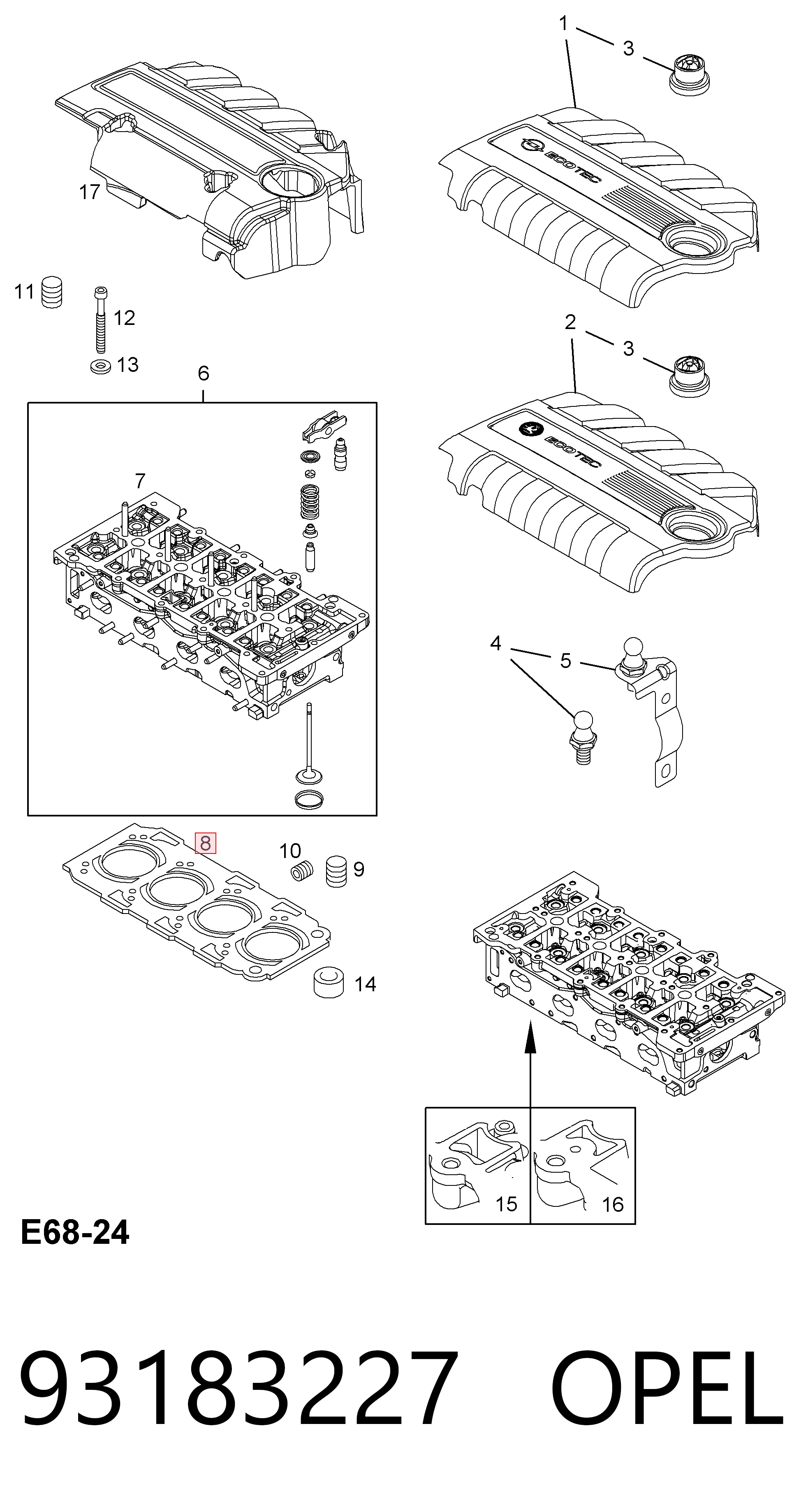 Compre 8701085 Kamoka Vedante de cabeça de motor (CBC)