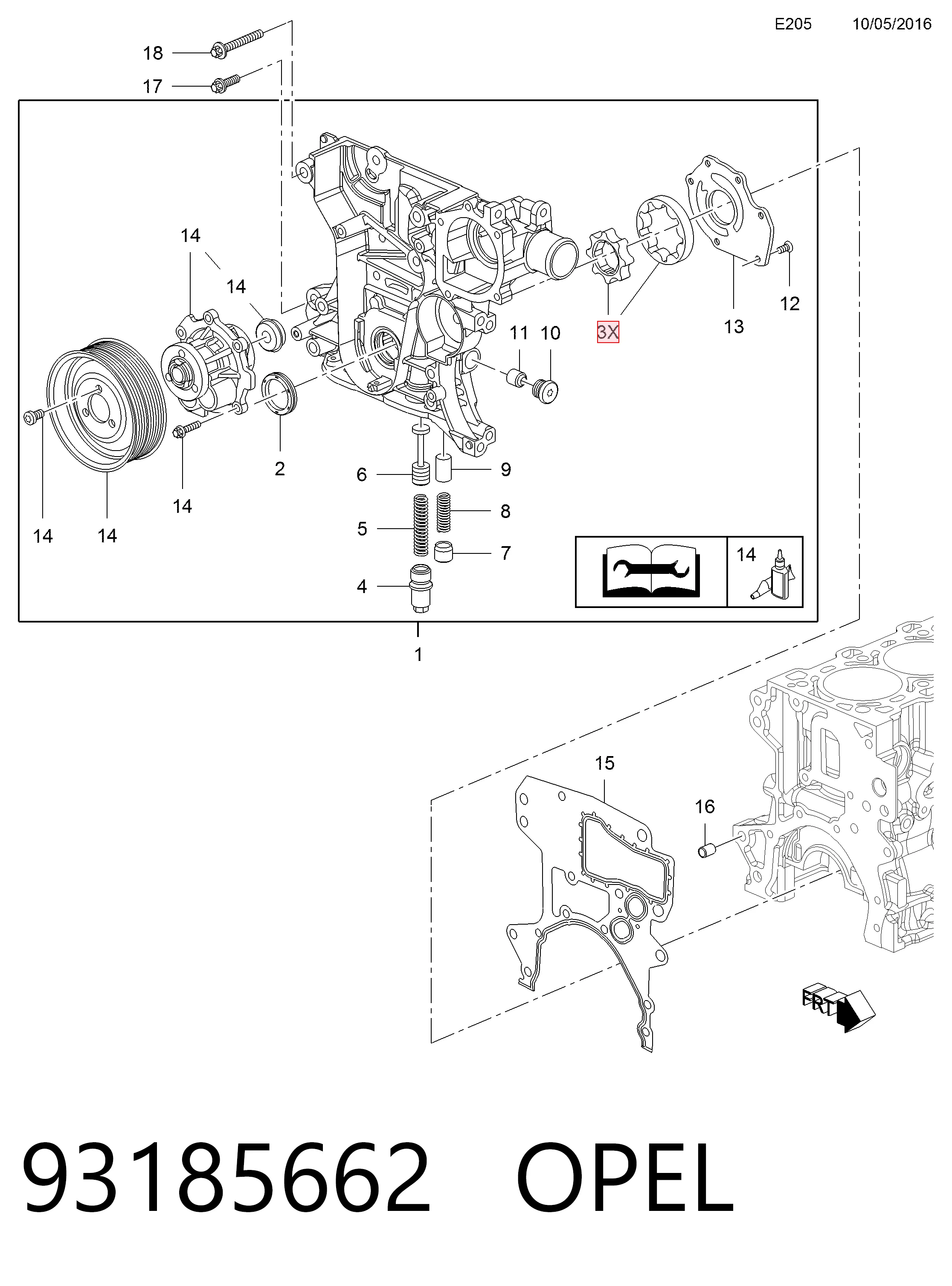 Roda dentada de bomba de óleo Peugeot/Citroen 93185662 preço, a partir de 29,01 USD