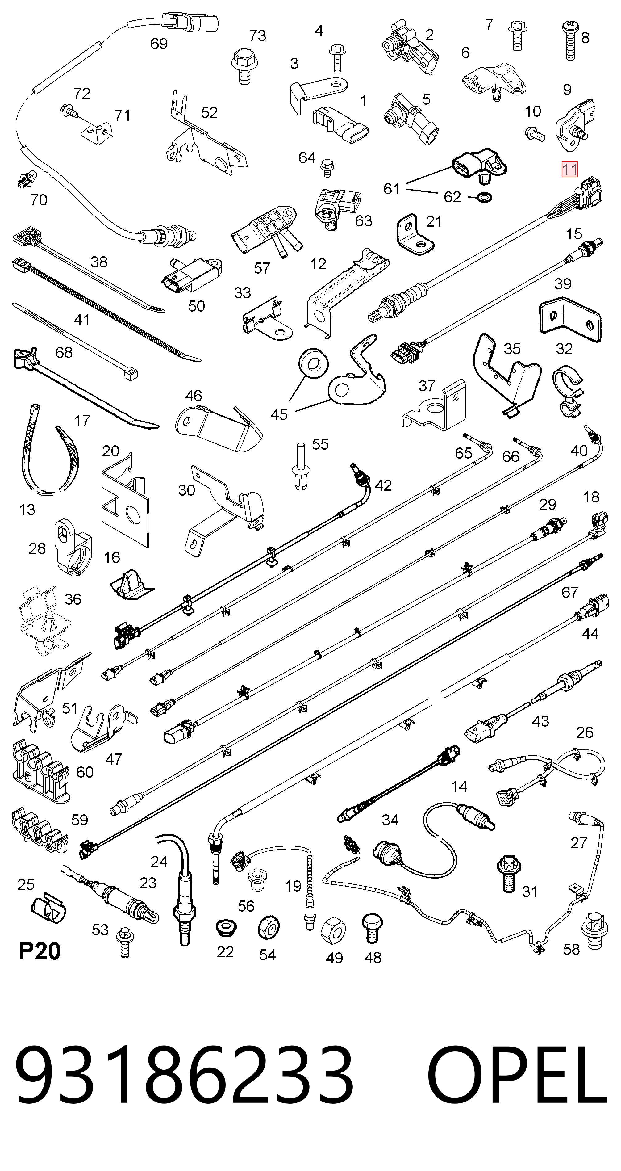 Sonda lambda, sensor de oxigênio até o catalisador General Motors 93186233 preço, a partir de 62,11 USD