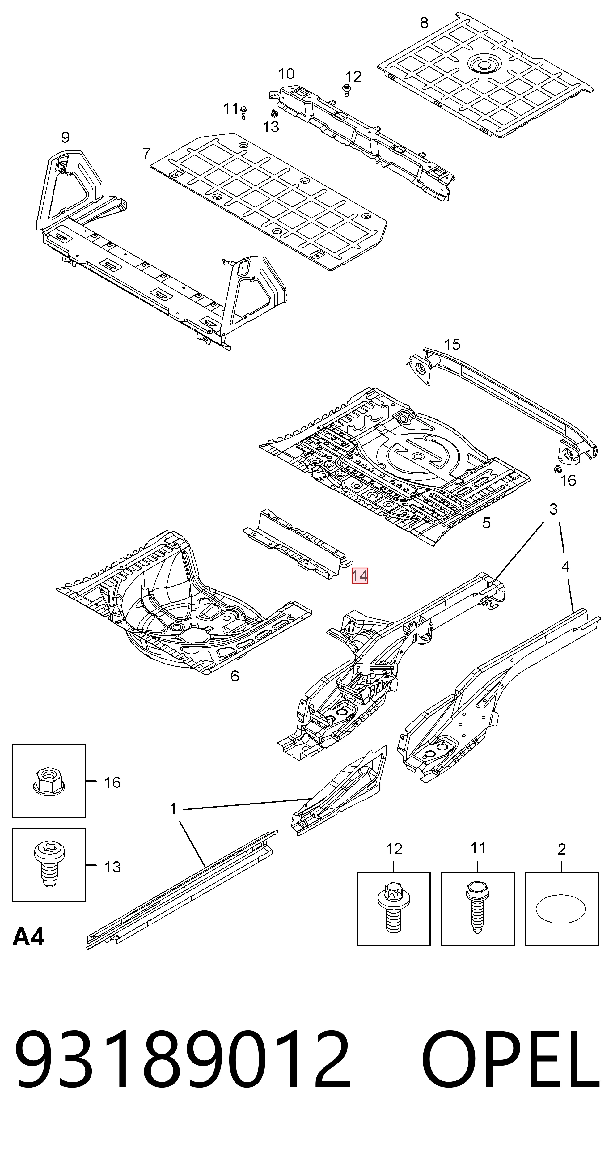 93189012 Opel