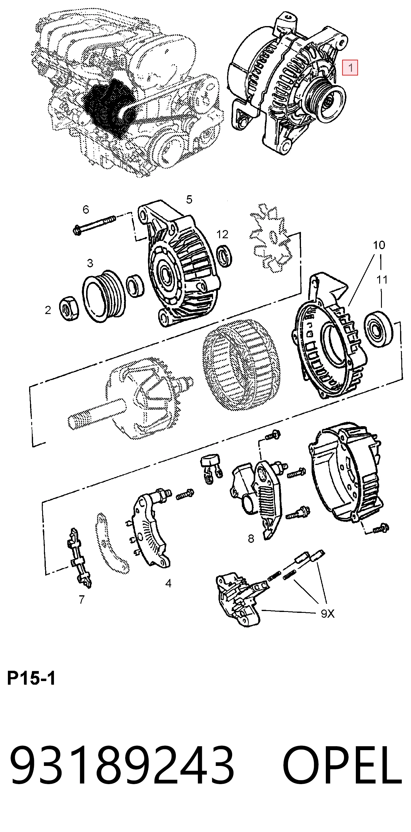  para Opel Astra  (F48, F08)