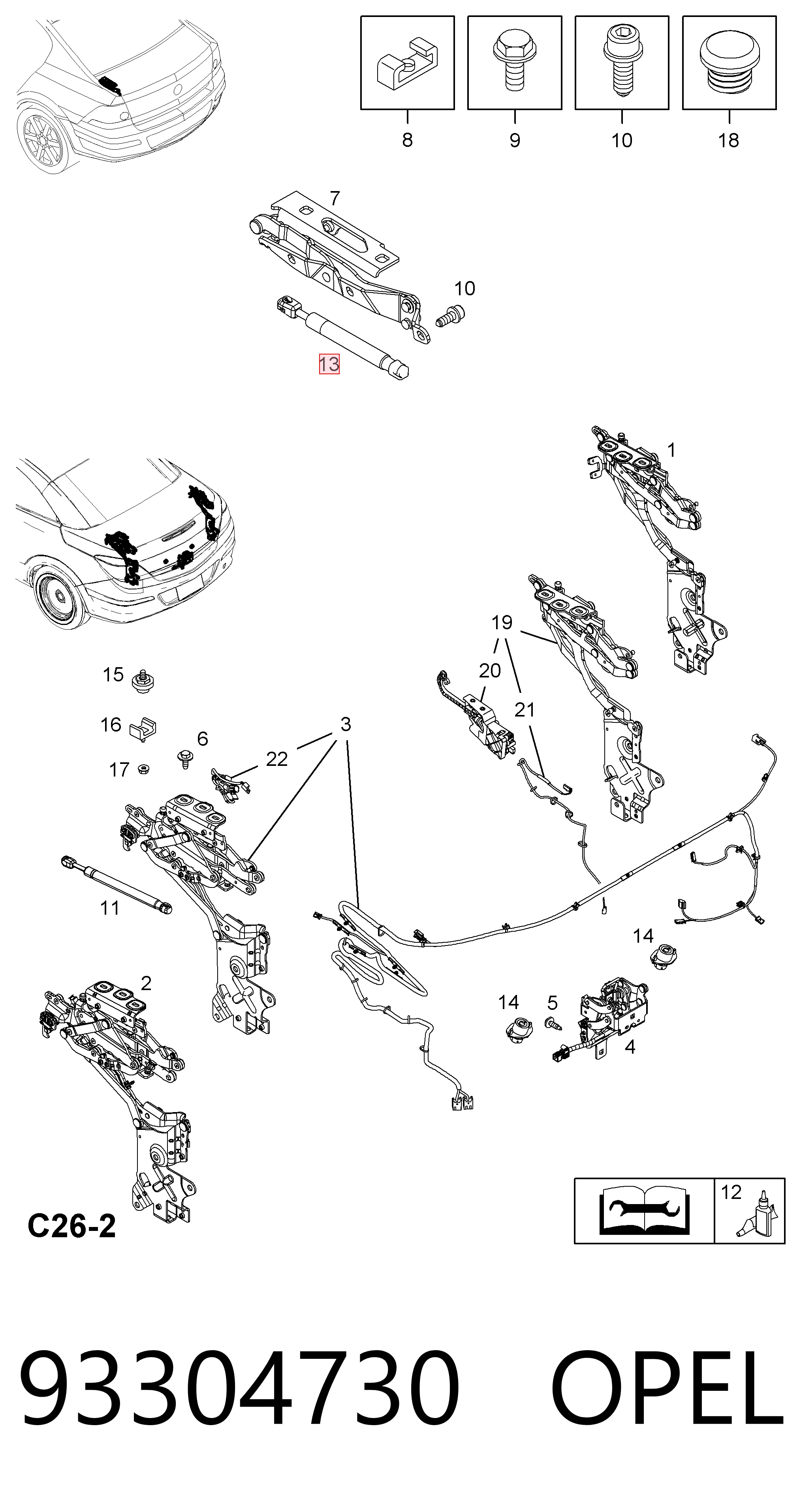 430719154700 Magneti Marelli Amortecedor de tampa de porta-malas (de 3ª/5ª porta traseira)