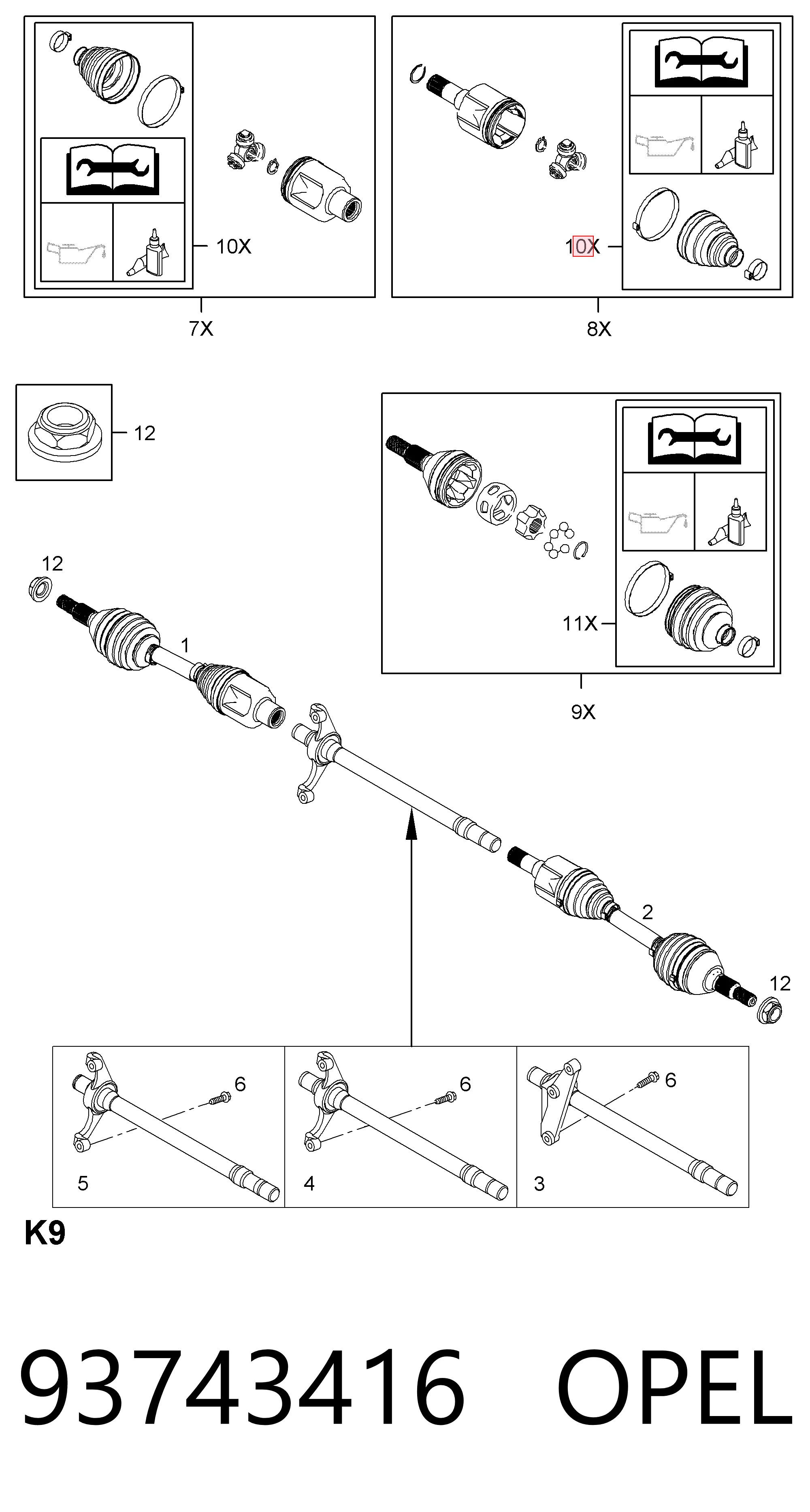 Bota de proteção interna de junta homocinética do semieixo dianteiro para Chevrolet Captiva I C100