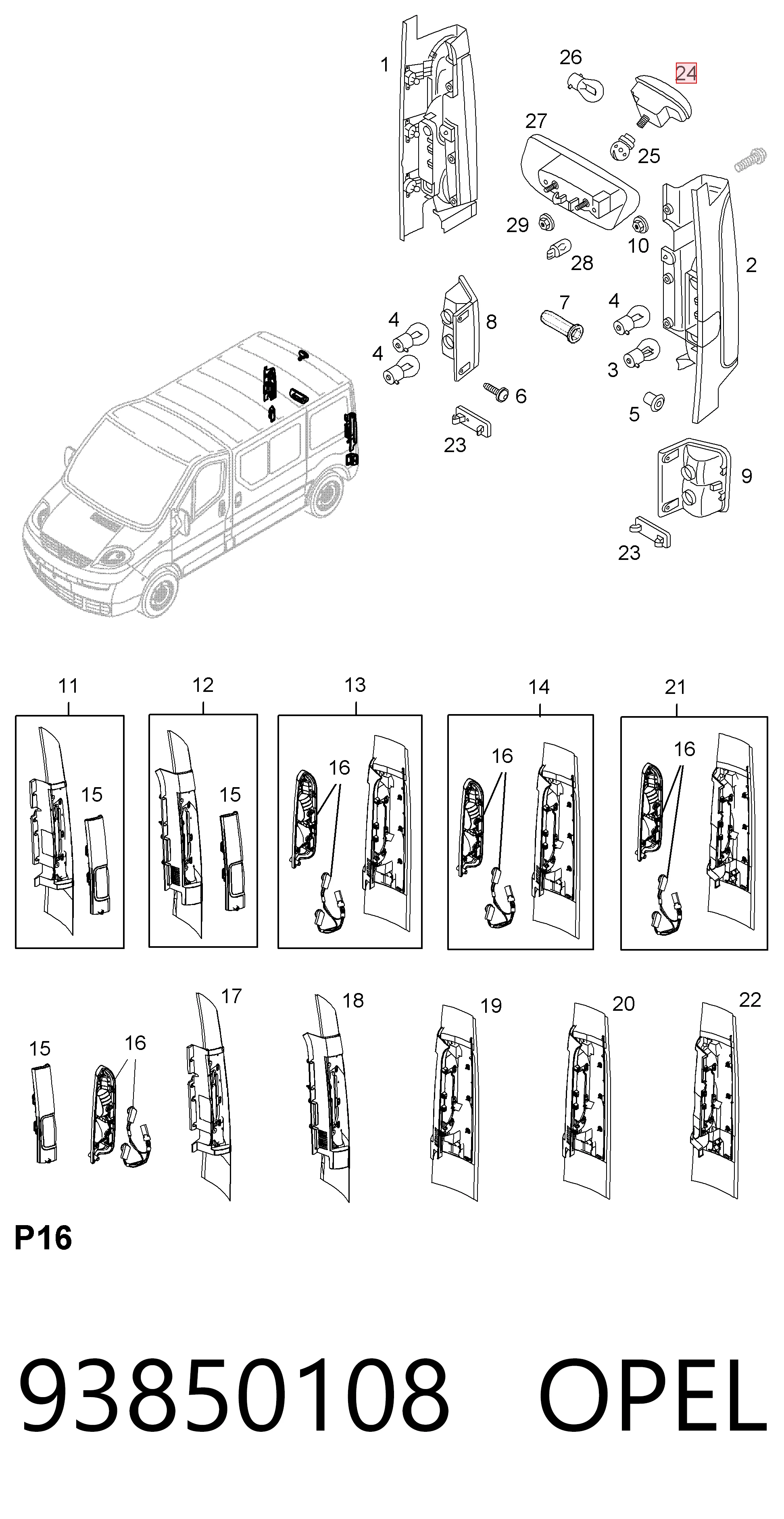  para Opel Combo  ()