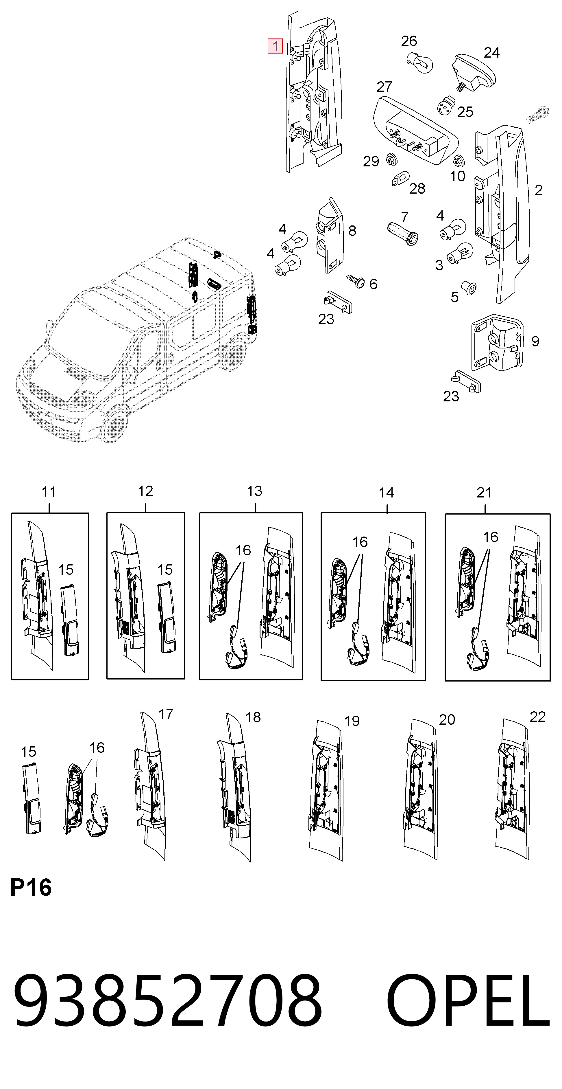 8200336830 Nissan/Infiniti Lanterna traseira direita