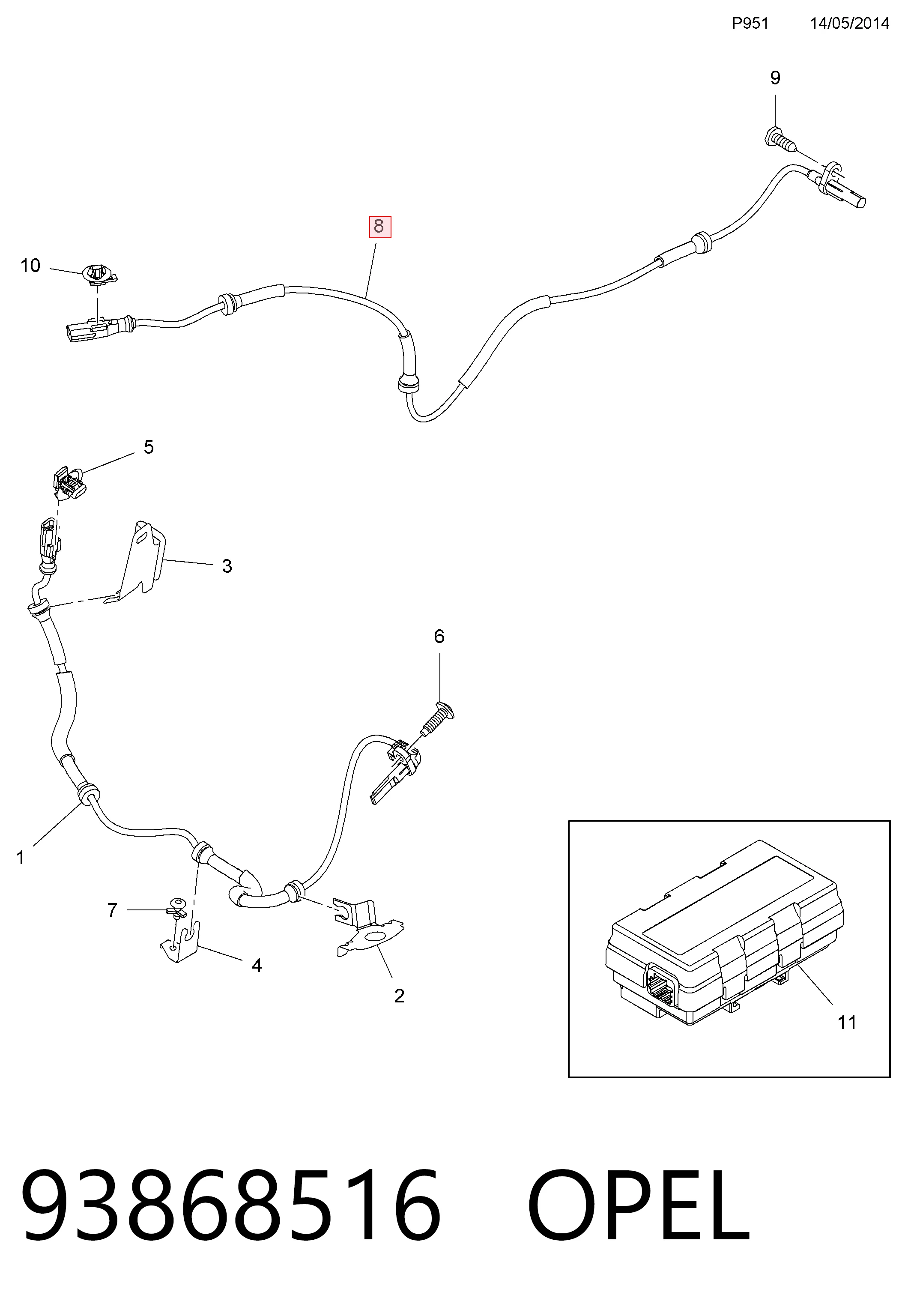 93868516 Opel