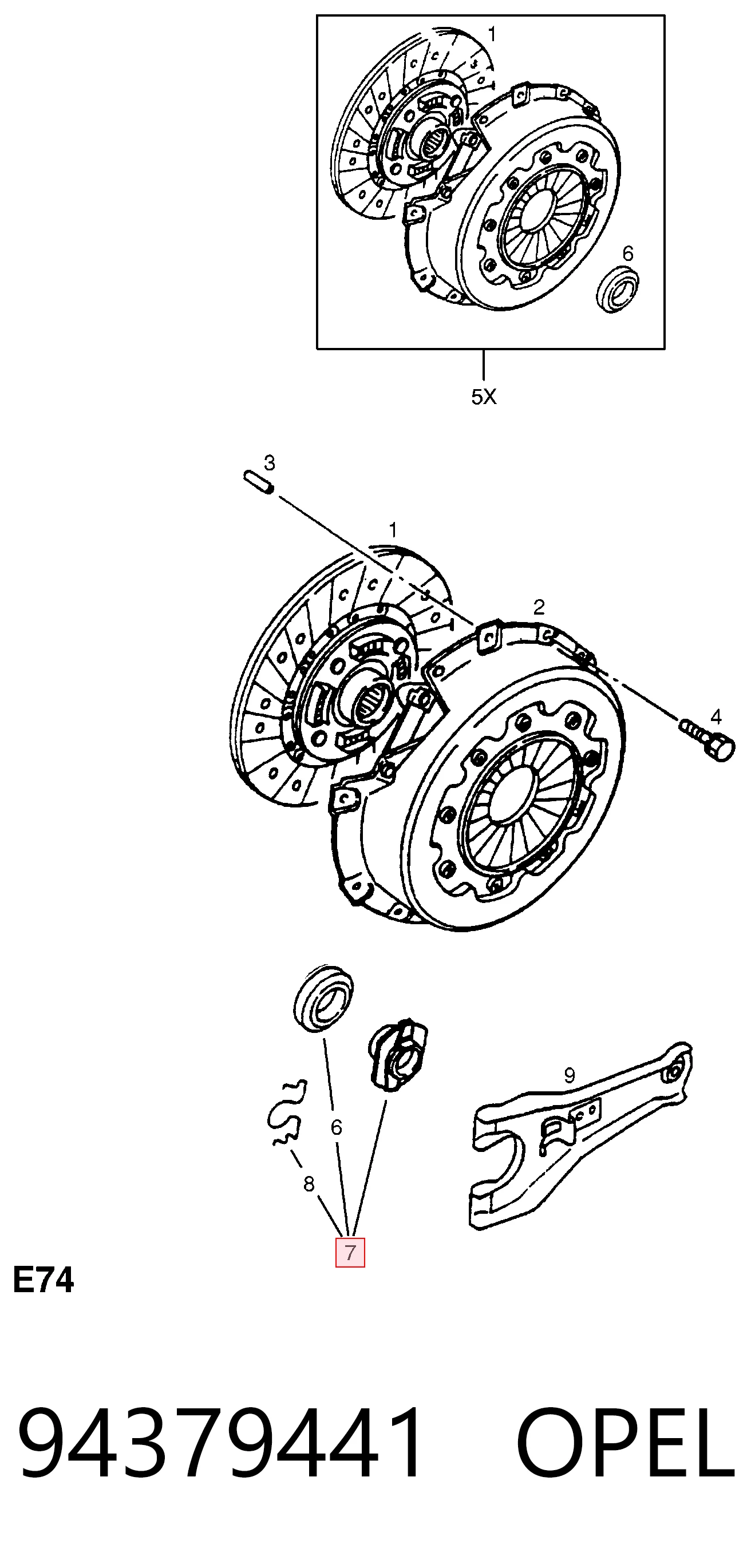  Rolamento de liberação de embraiagem Opel Frontera A SUV (5MWL4) (1991 - 1998) A