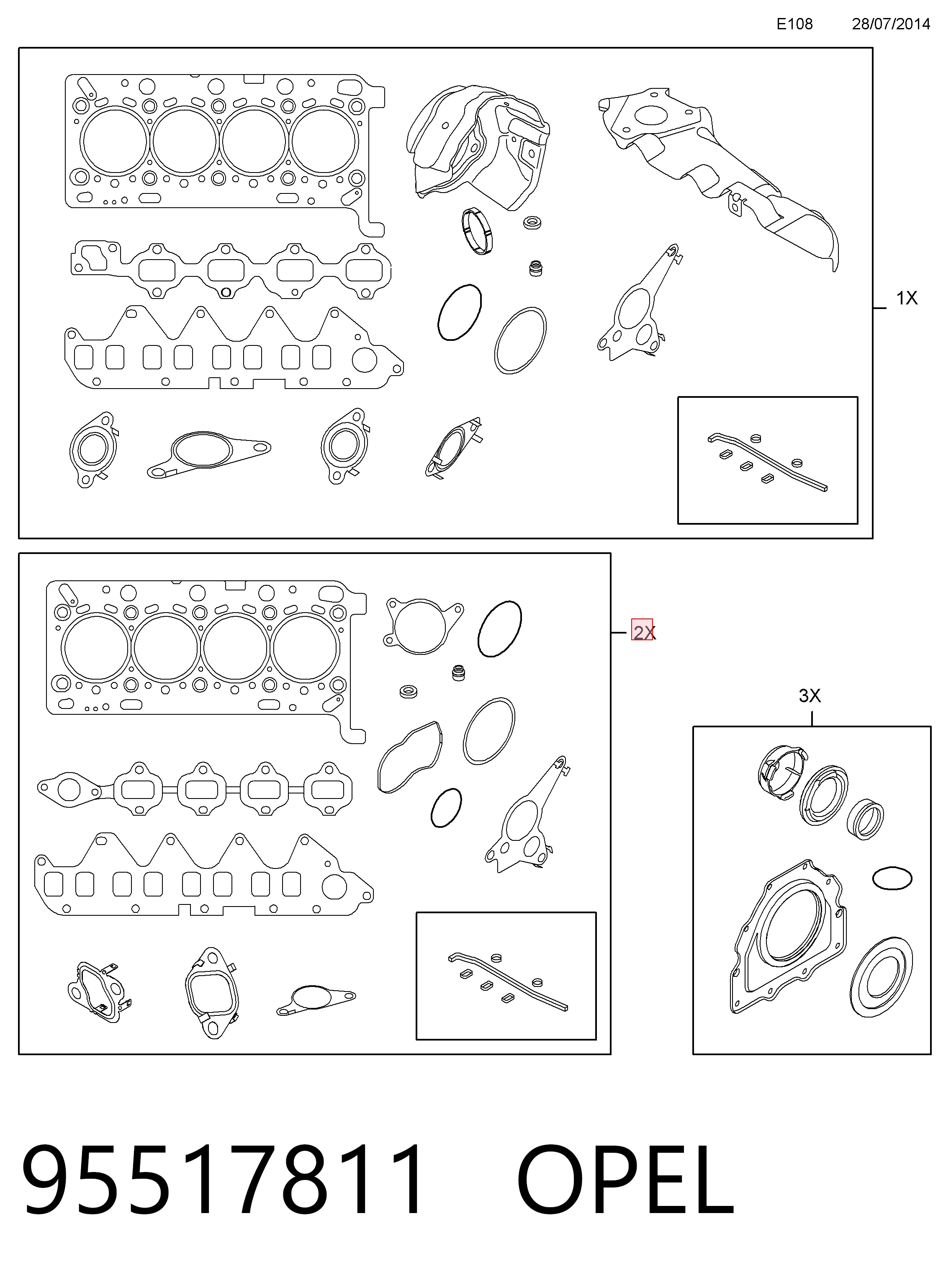 Kit superior de vedantes de motor Fiat/Alfa/Lancia 6000616500 preço, a partir de 125,16 USD