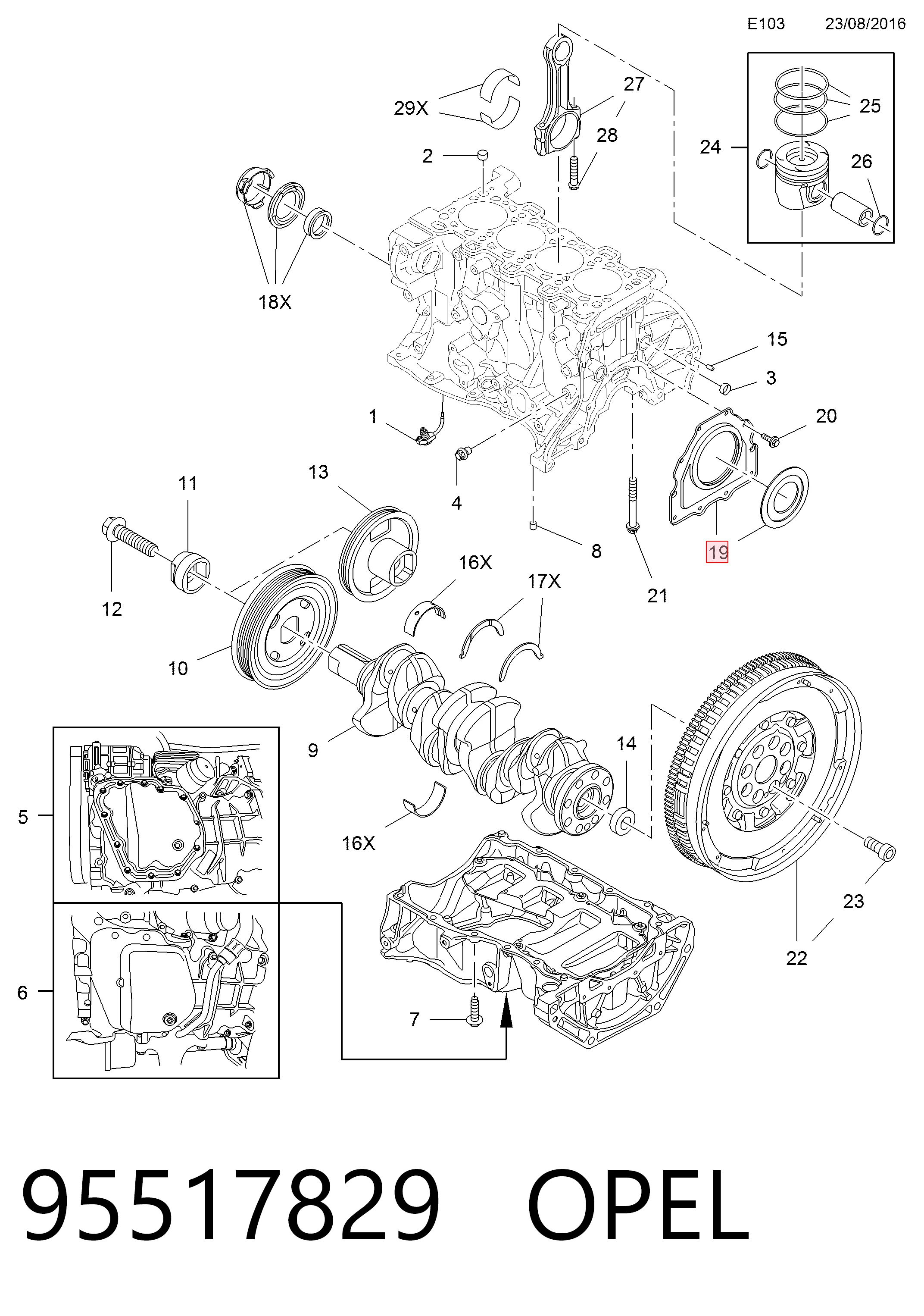 Vedação dianteira de cambota de motor Fiat/Alfa/Lancia 6000616906 preço, a partir de 49,62 USD