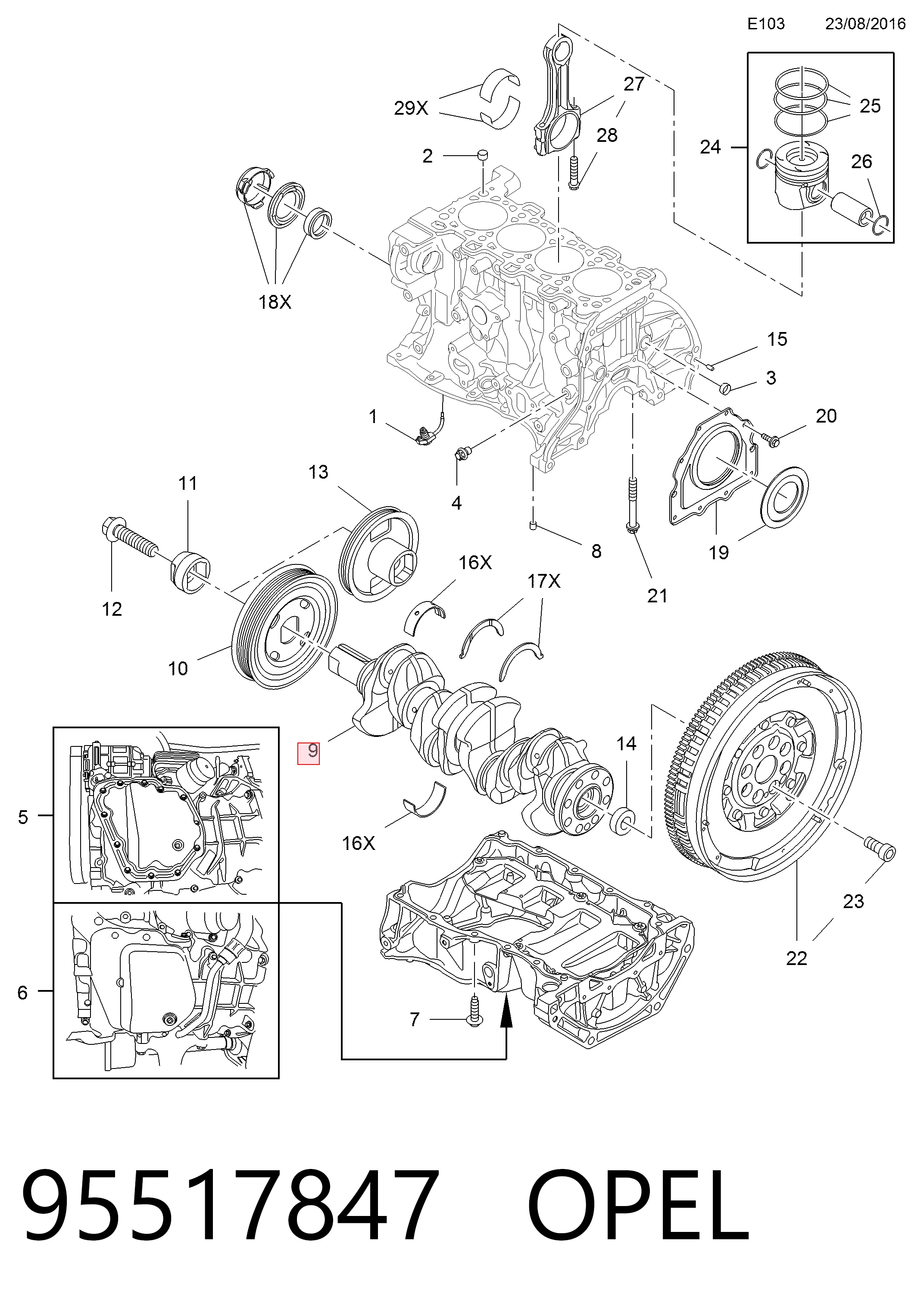 Compre 6000616586 Fiat/Alfa/Lancia Cambota de motor