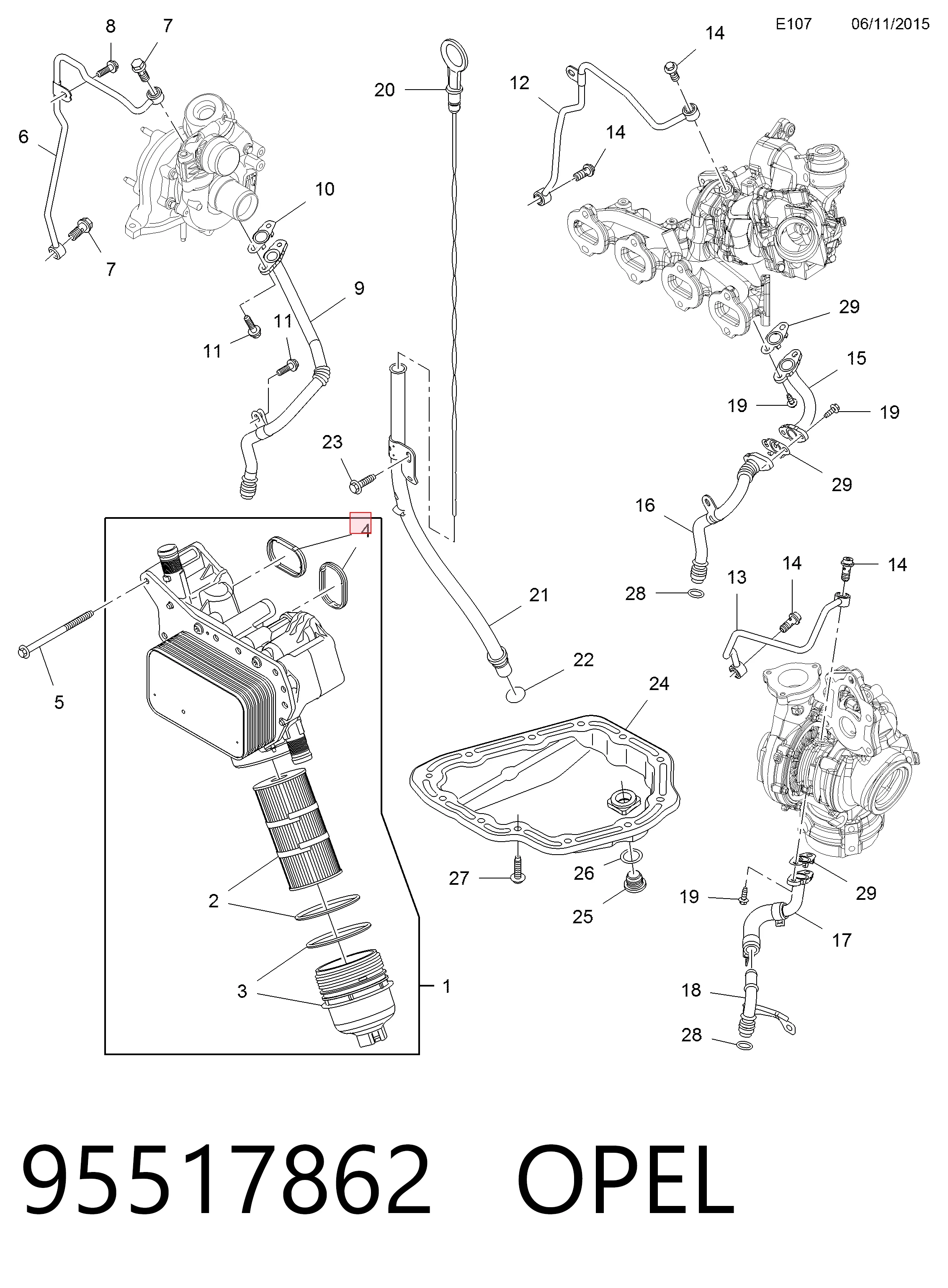 Vedante de adaptador do filtro de óleo Peugeot/Citroen 95517862 preço, a partir de 15,00 USD