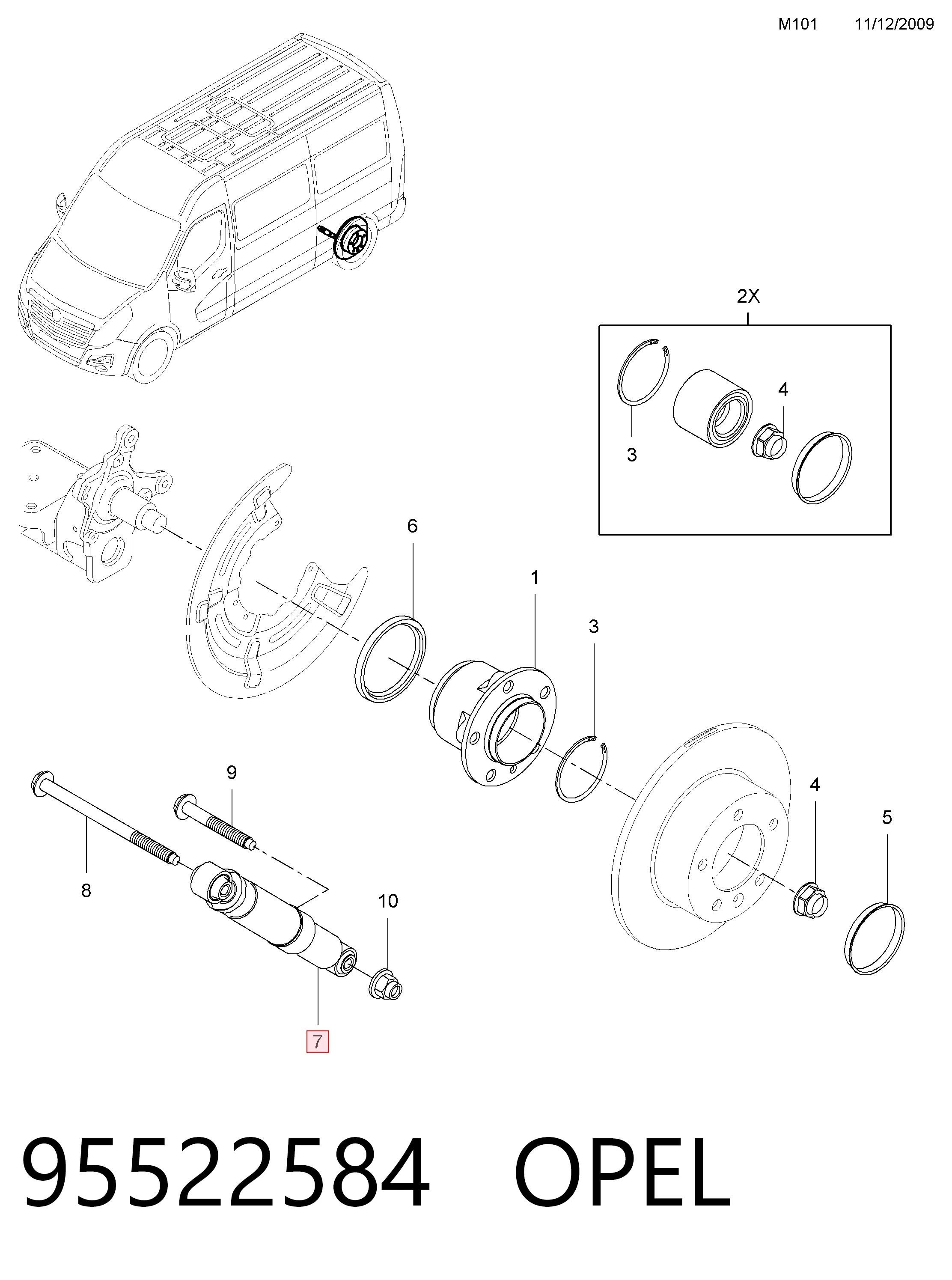 95522584 Peugeot/Citroen Amortecedor traseiro