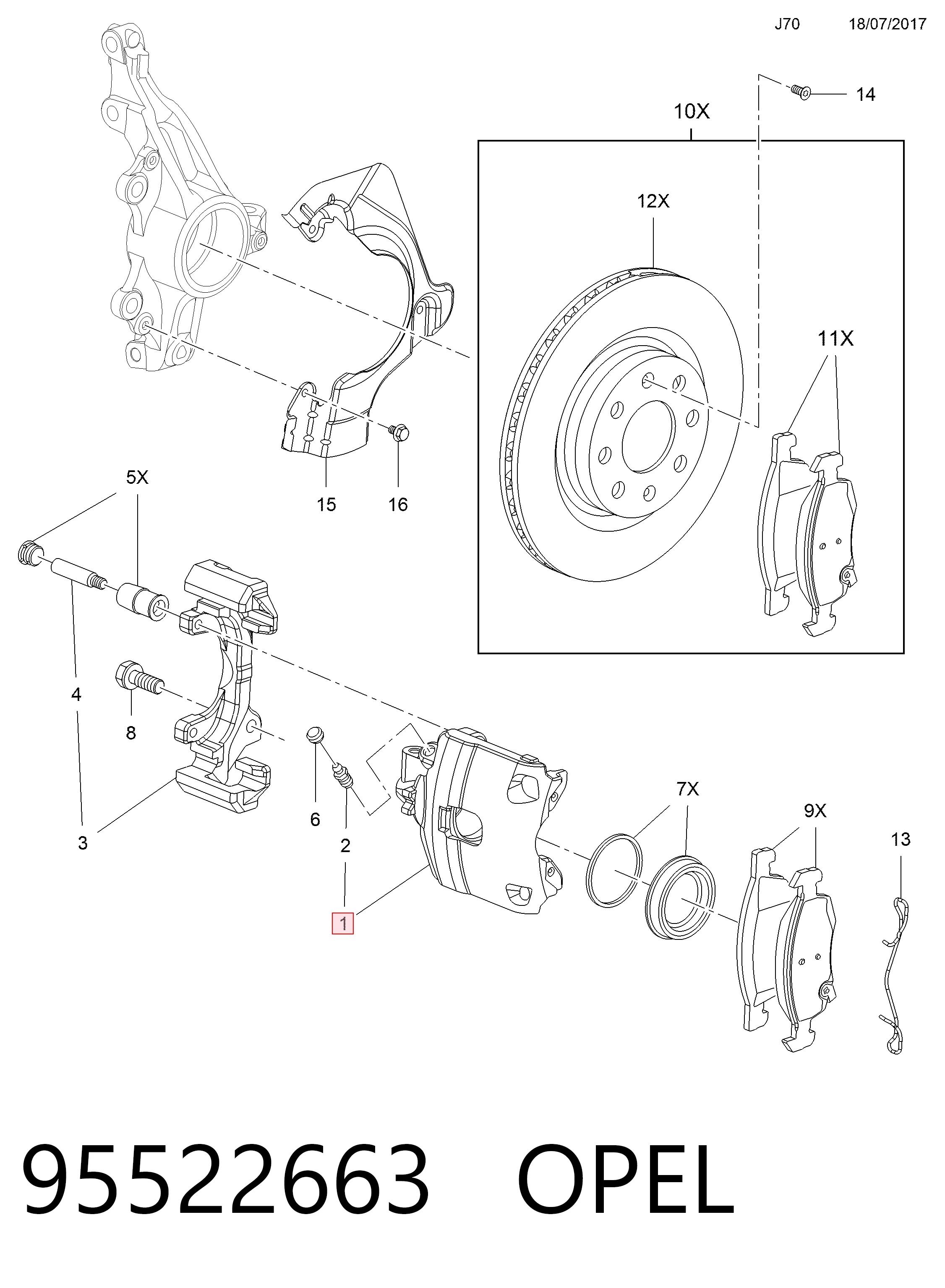 Compre Kit de reparação de suporte do freio dianteiro Renault DUSTER 1