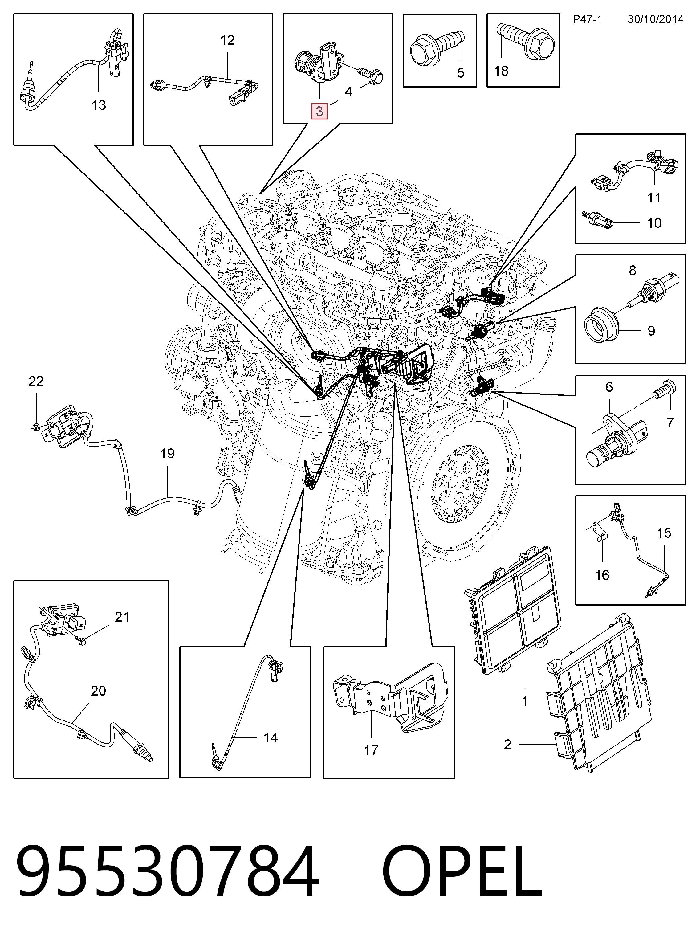 55578308 General Motors Sensor de posição da árvore distribuidora
