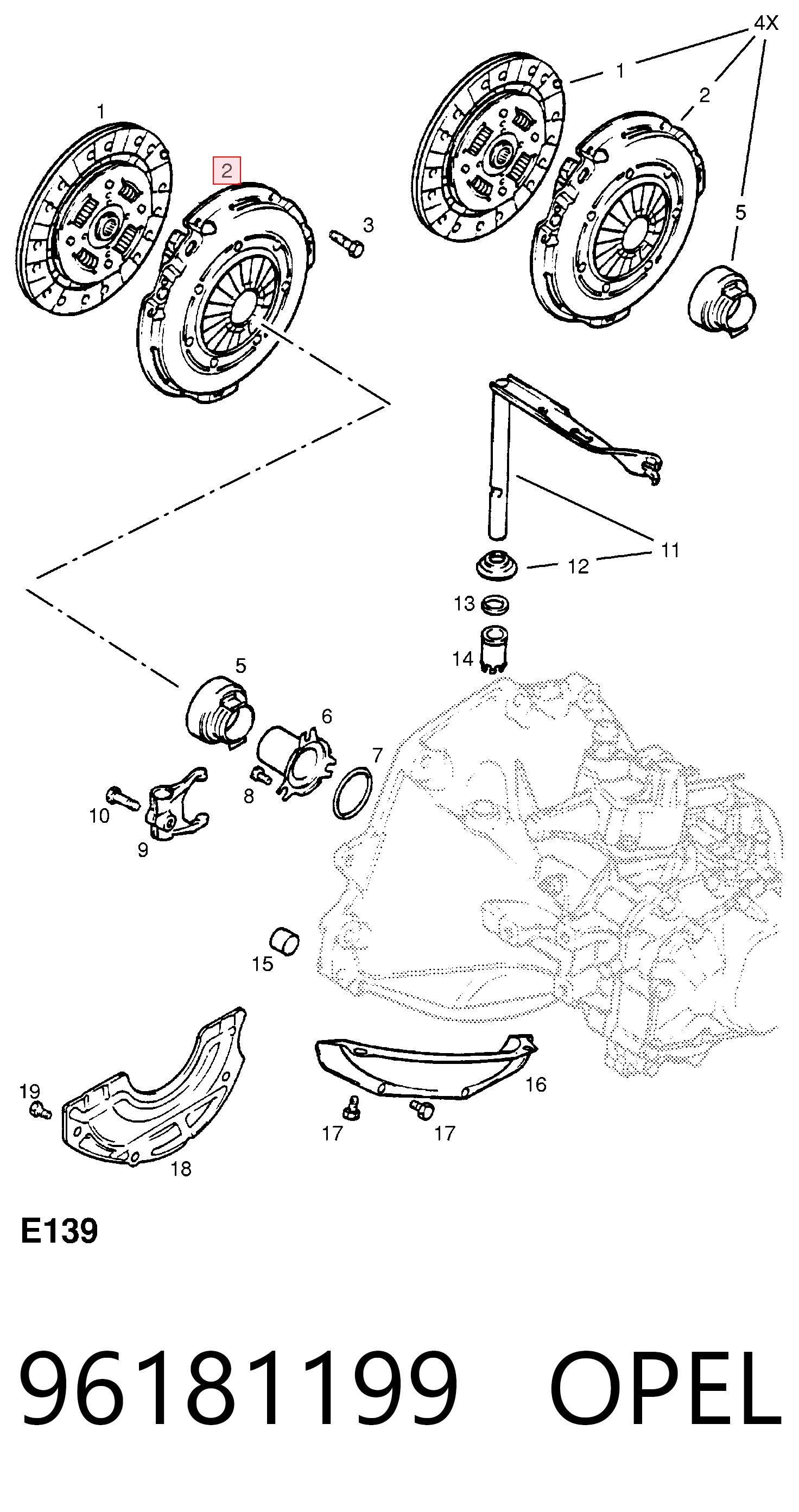 Cesta de embraiagem Opel Astra  53B ao melhor preço